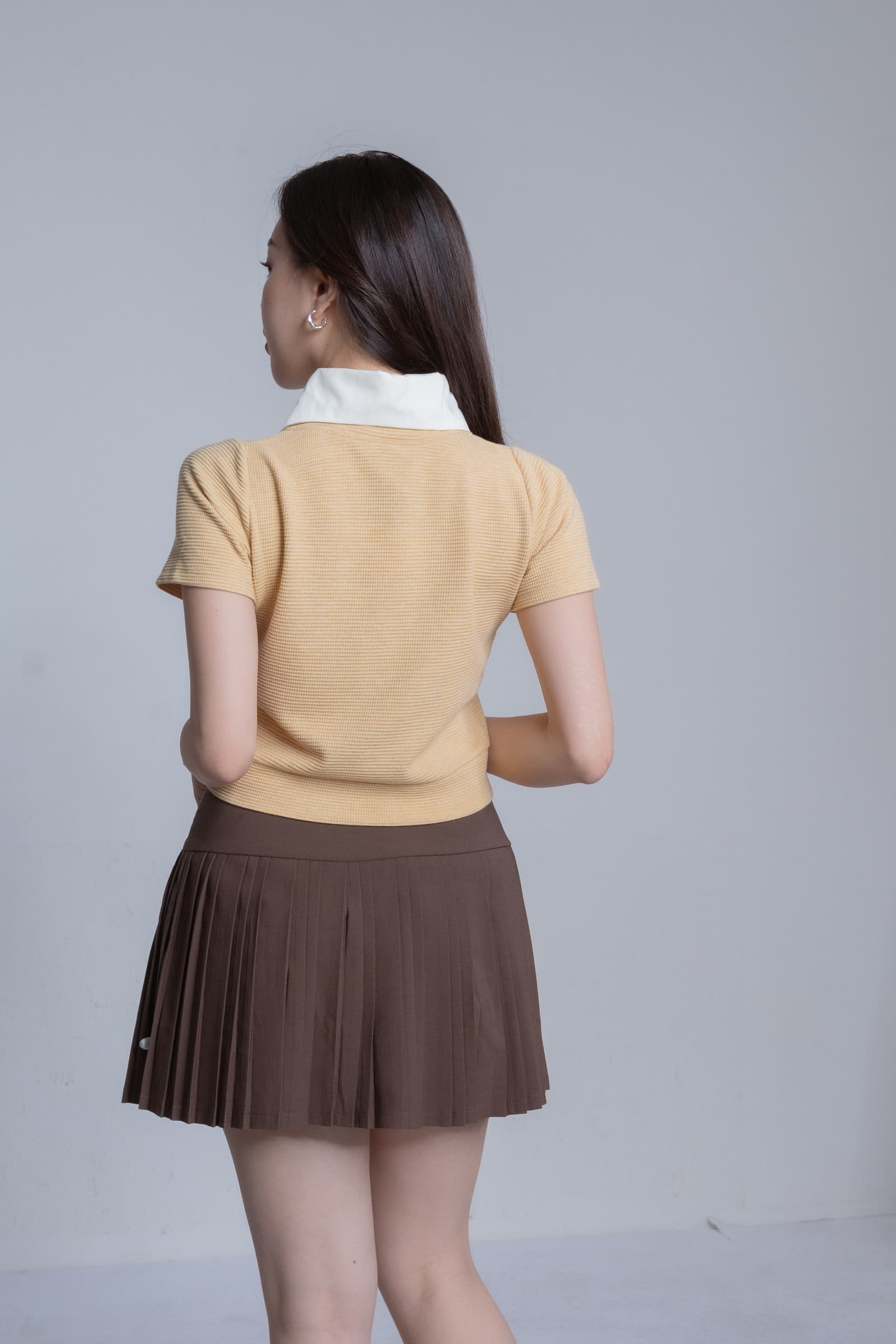 Jacquard Knit Double-Layer Tee ZBP6047