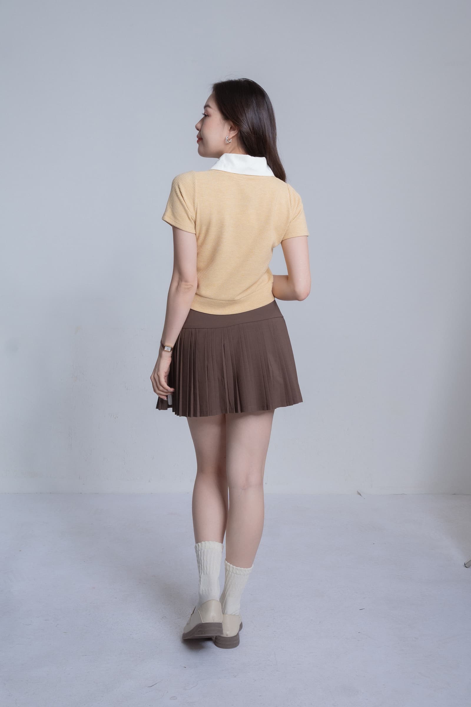 Jacquard Knit Double-Layer Tee ZBP6047