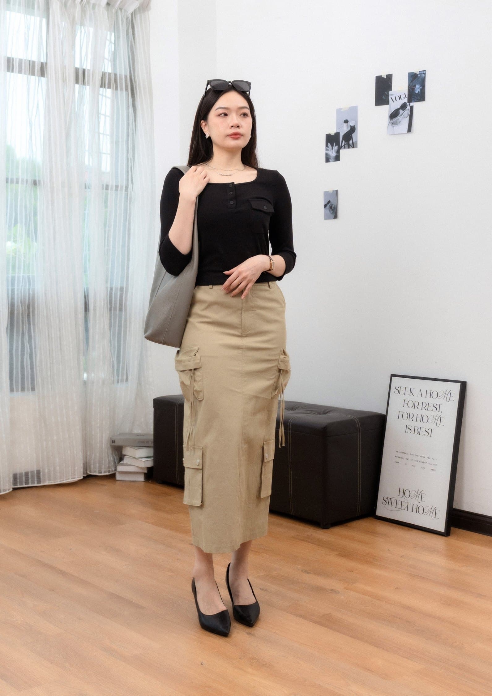 Square Neck Short-Sleeve Top ZBP6070