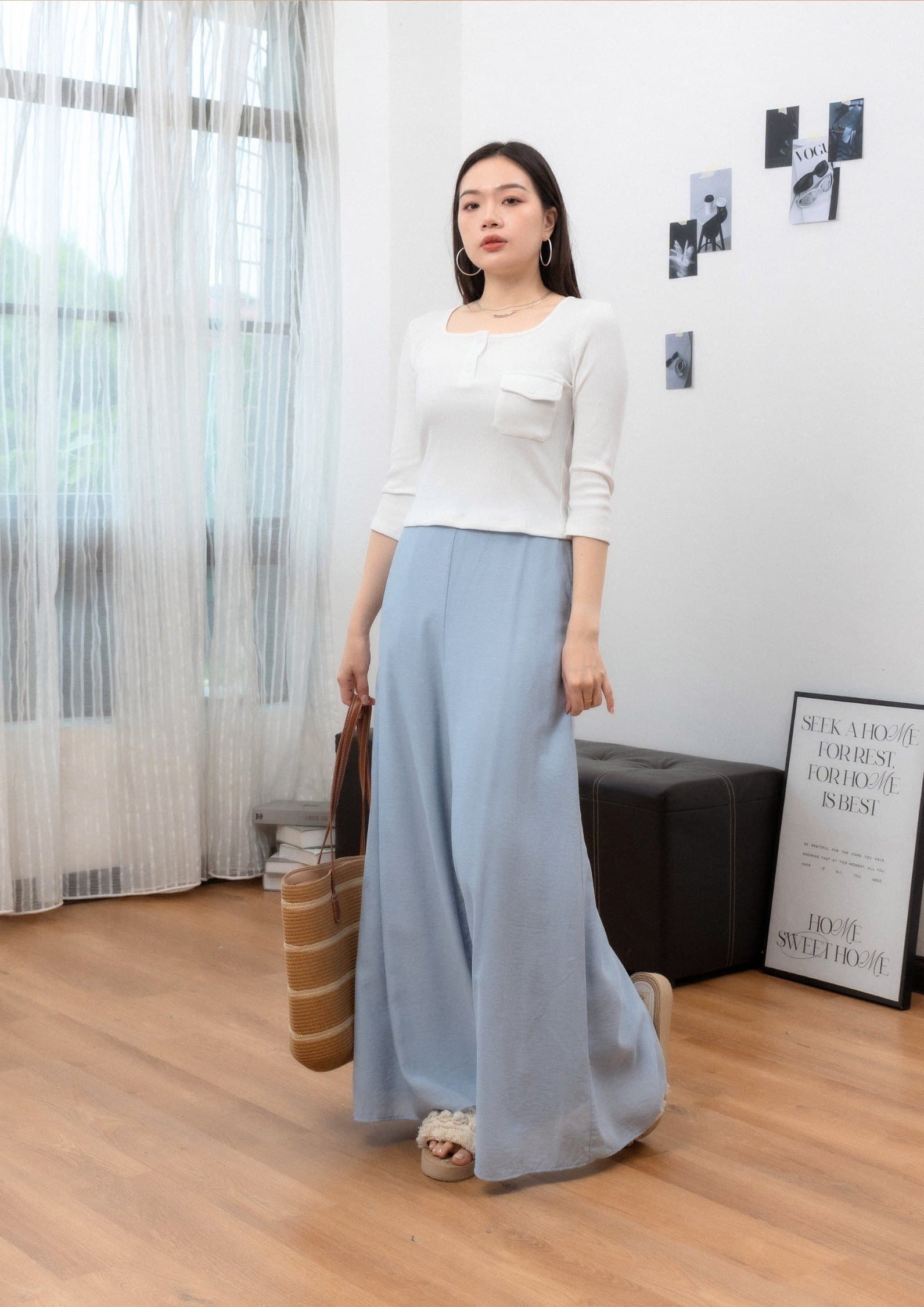 Square Neck Short-Sleeve Top ZBP6070