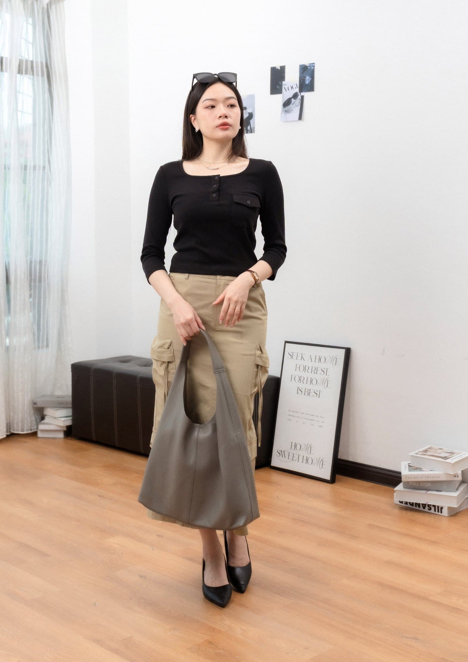 Square Neck Short-Sleeve Top ZBP6070