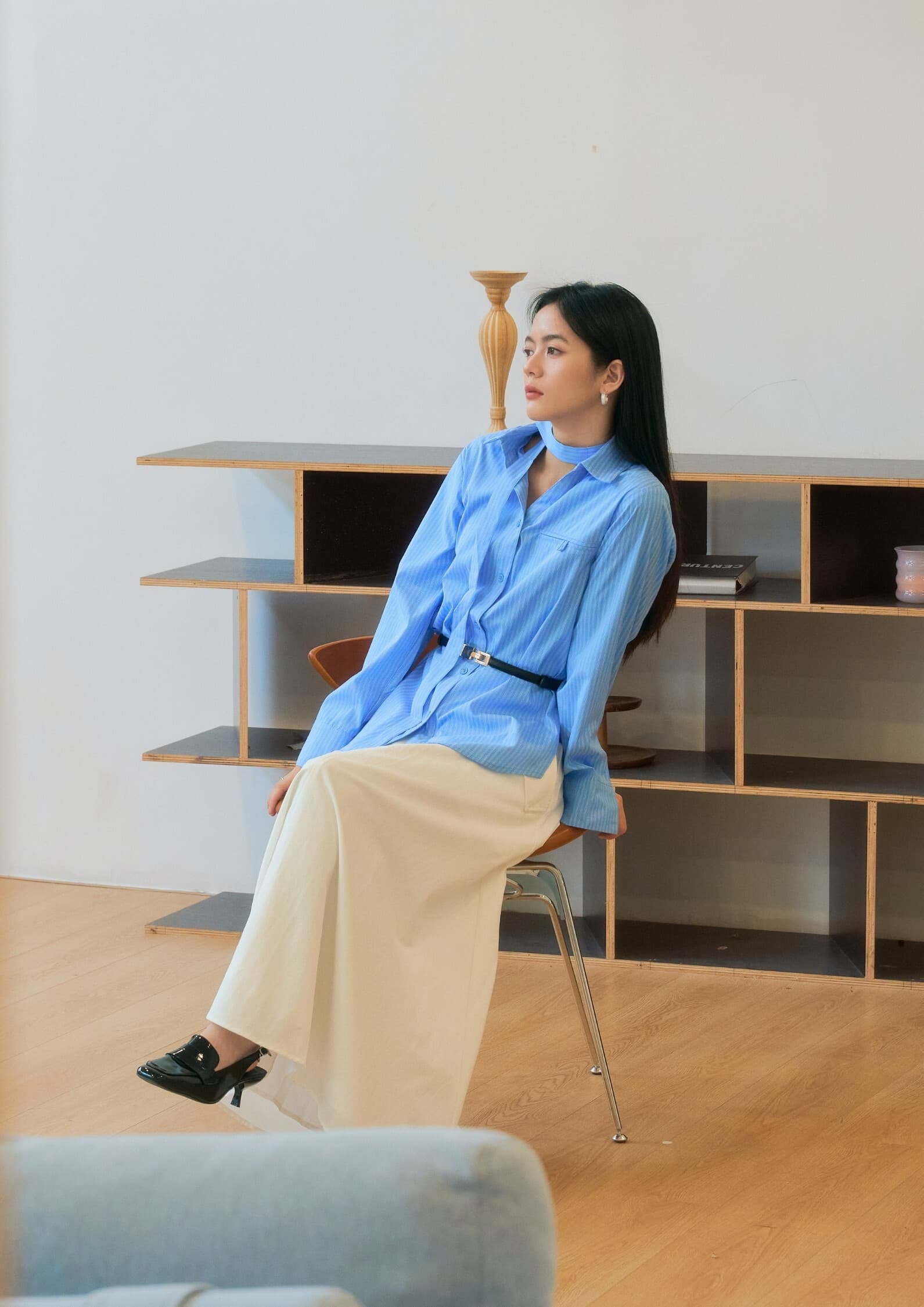 Striped Multi-Way Tie Shirt ZBP6052