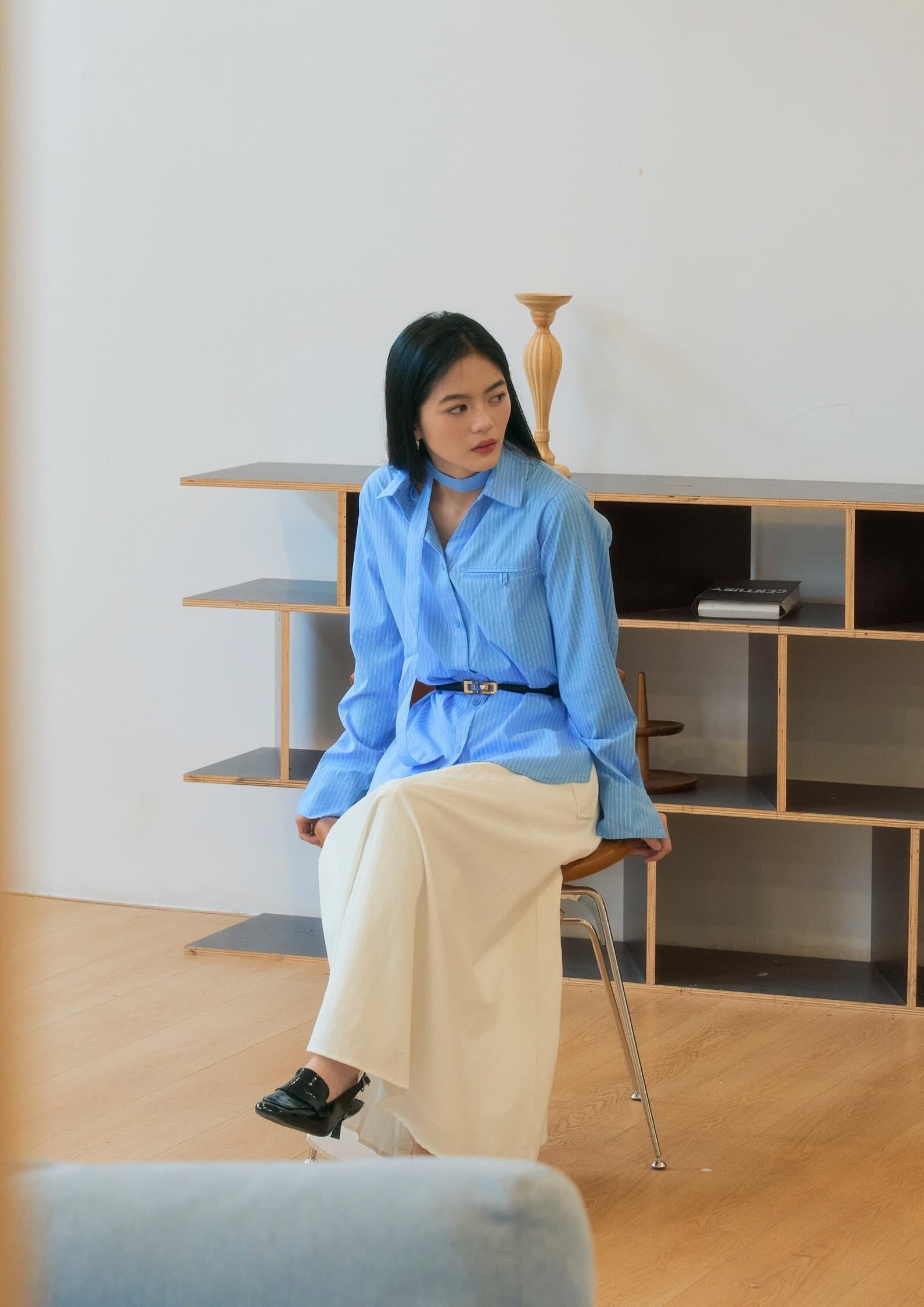 Striped Multi-Way Tie Shirt ZBP6052