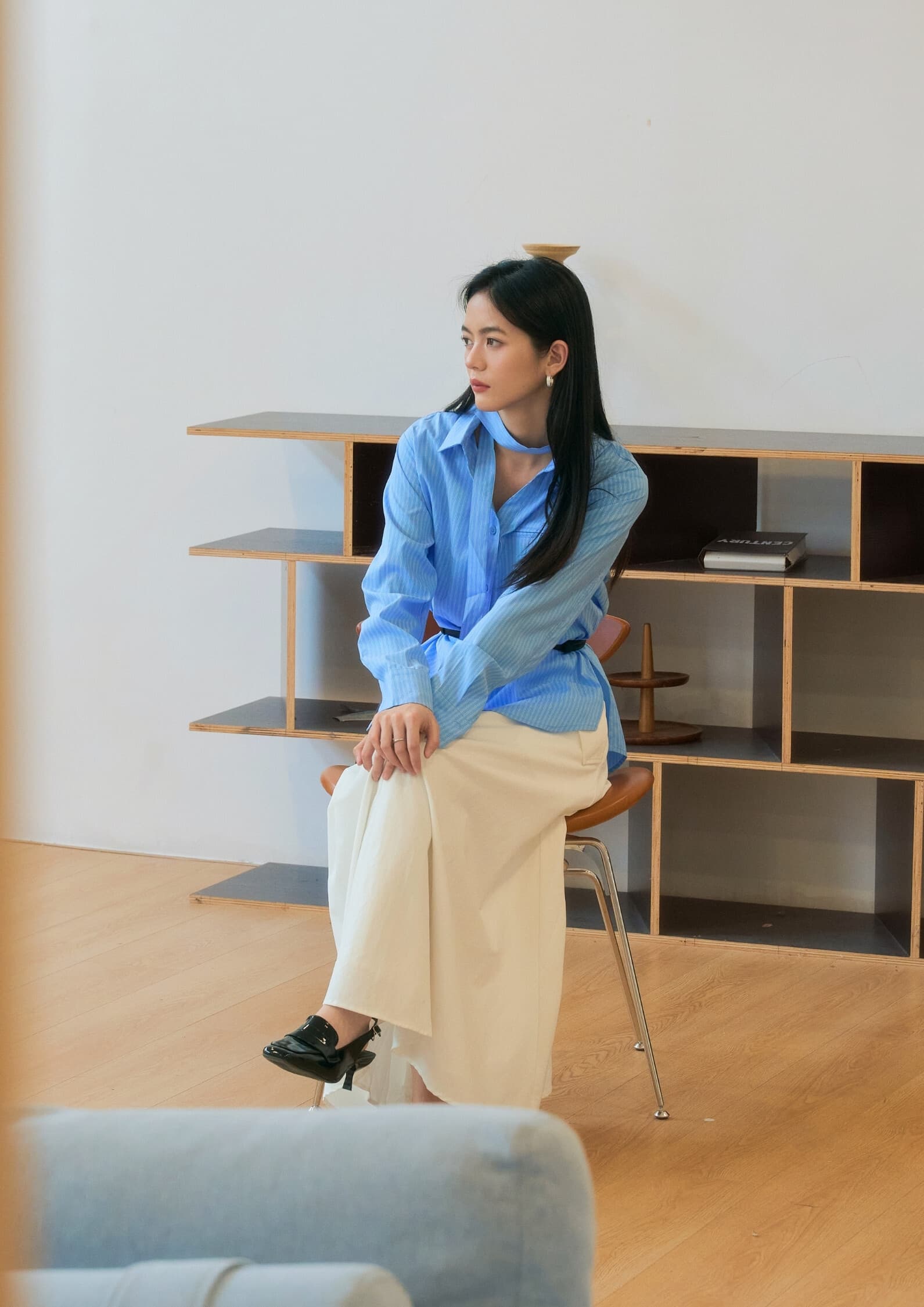 Striped Multi-Way Tie Shirt ZBP6052