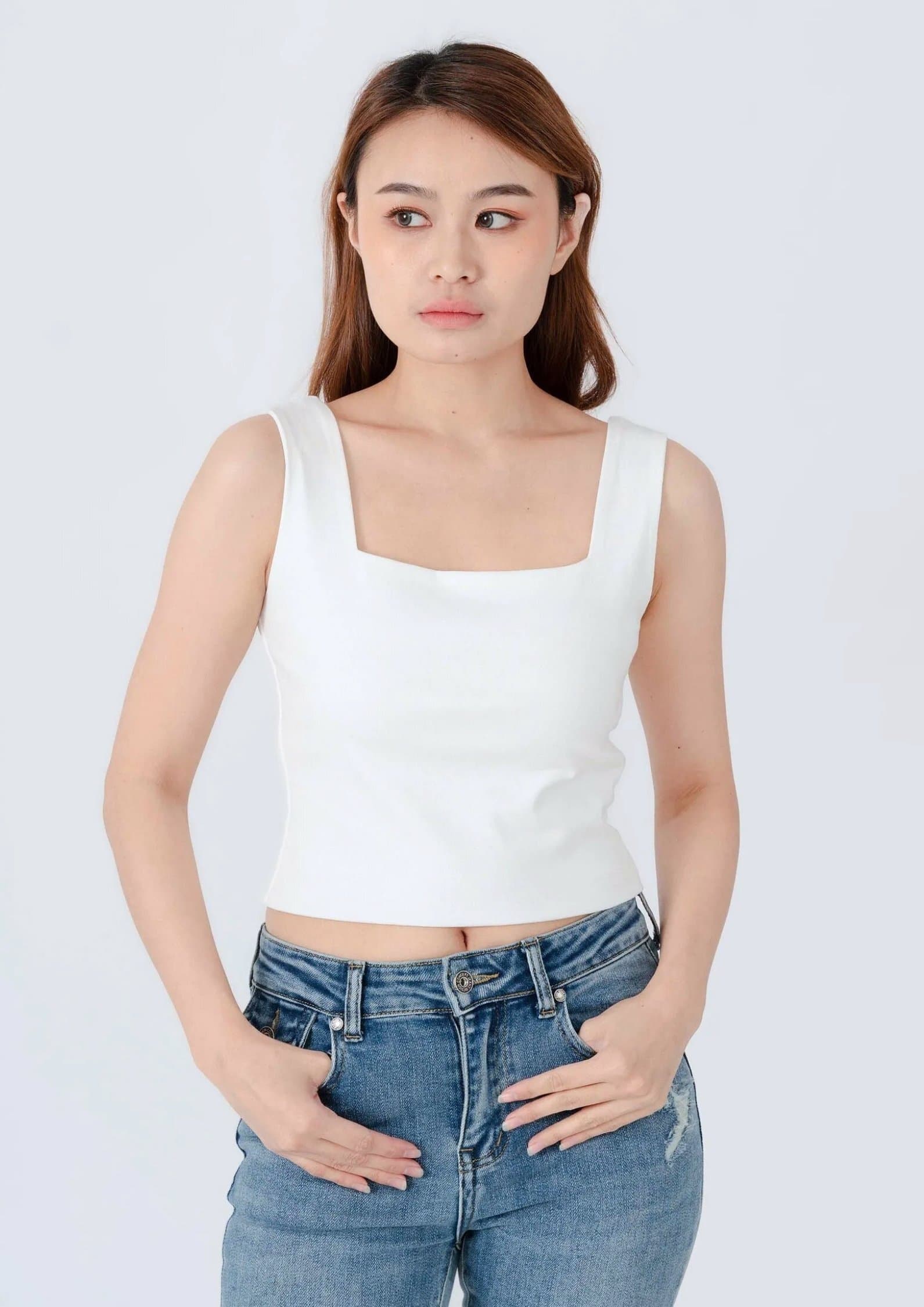 Double-Layer Square Neck Vest ZNT5025