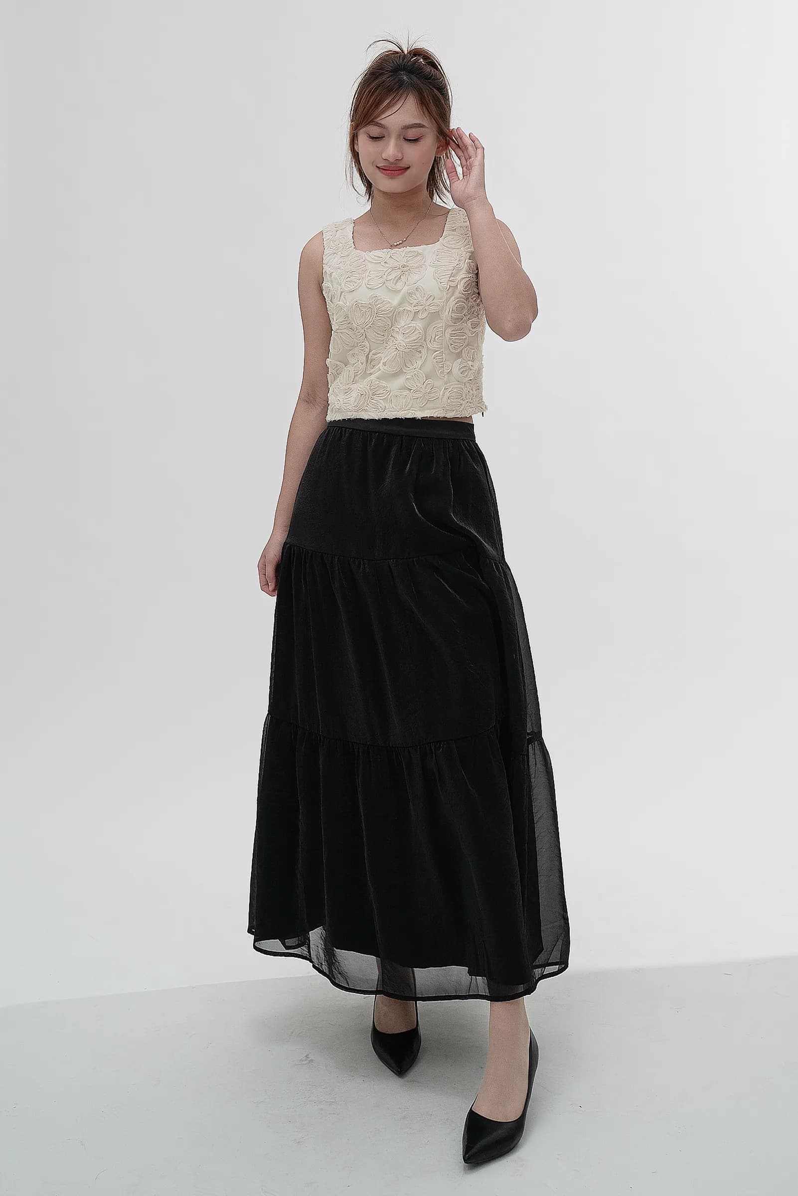 Isla Organza Maxi Skirt ZSK5001
