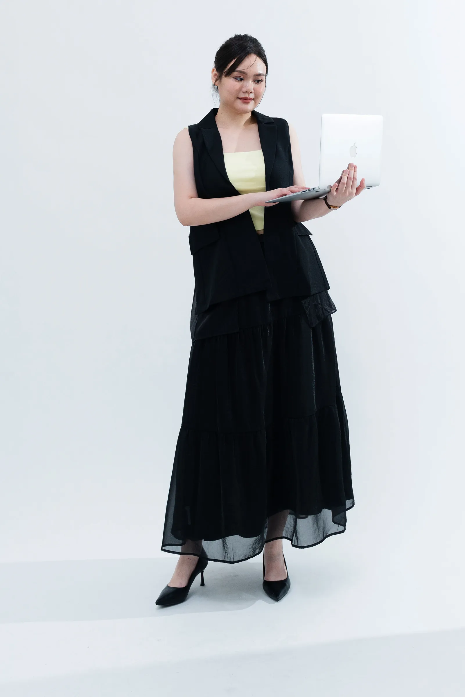 Isla Organza Maxi Skirt ZSK5001