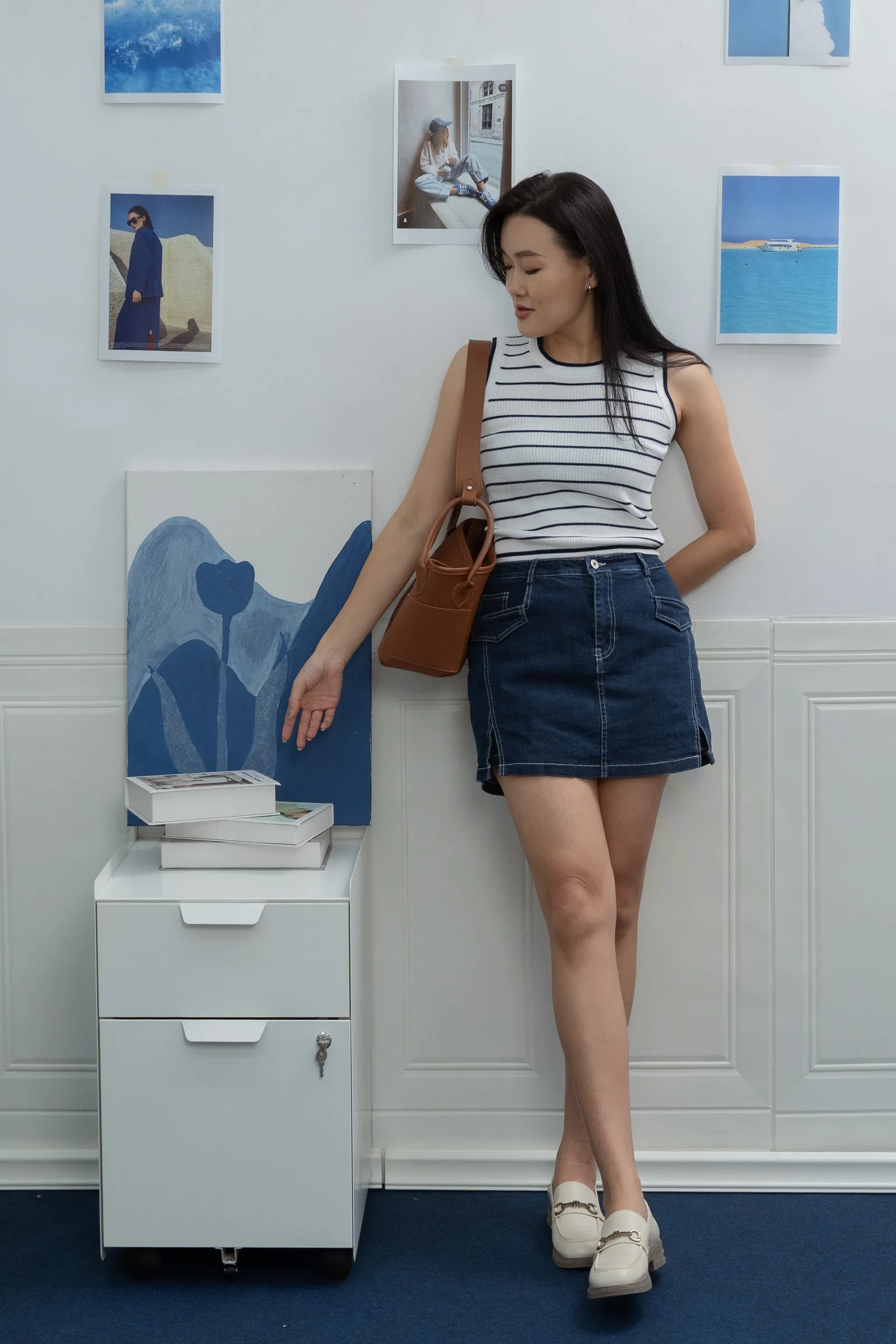 Nora Indigo Split Skort ZJP5001