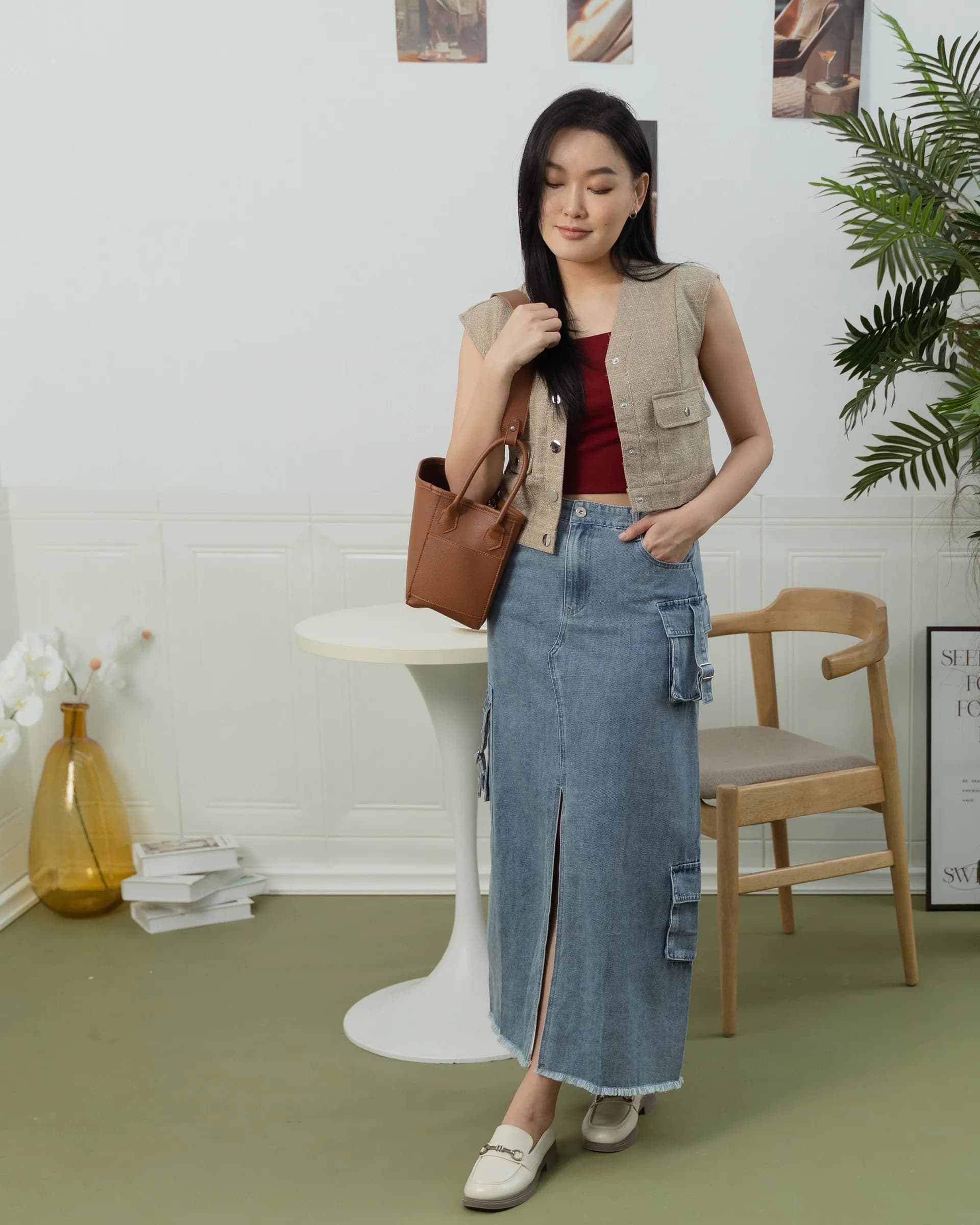 Rory Frayed Utility Skirt ZJK5005
