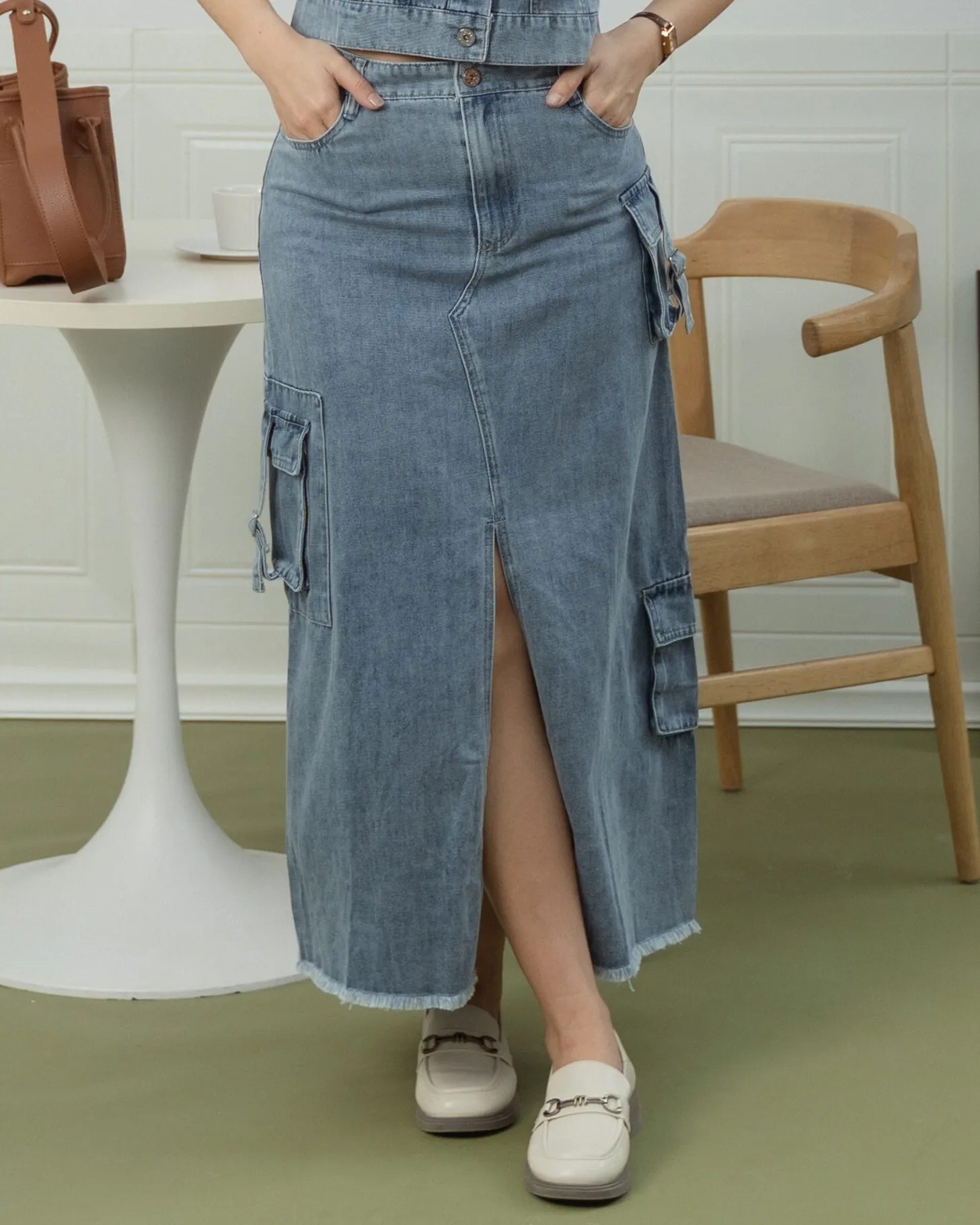 Rory Frayed Utility Skirt ZJK5005
