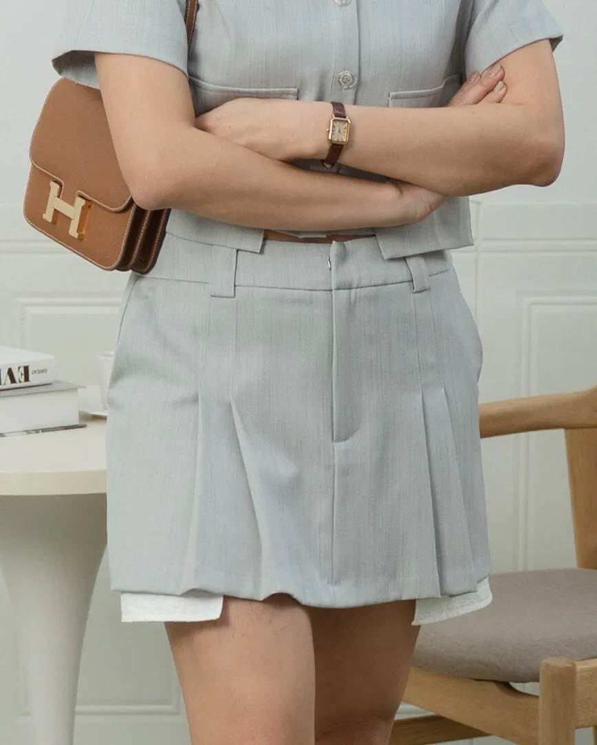 Lena Stretch Pleated Skort ZPK5011