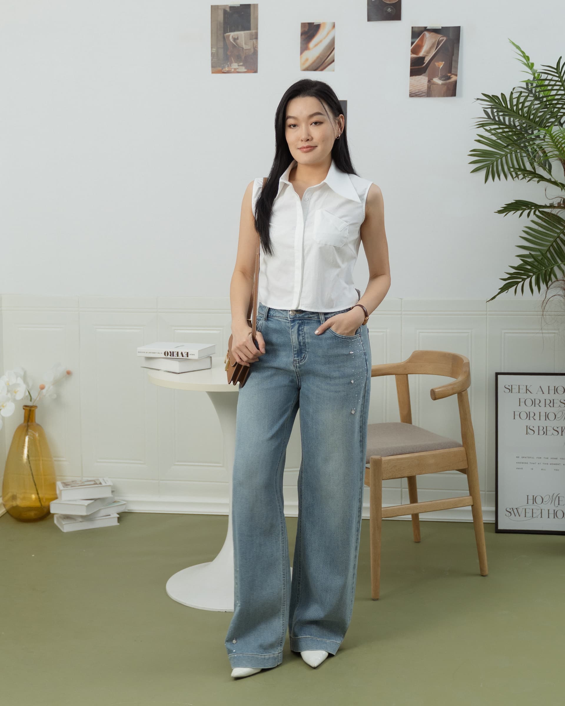 Lina Crisp White Blouse ZBP5043