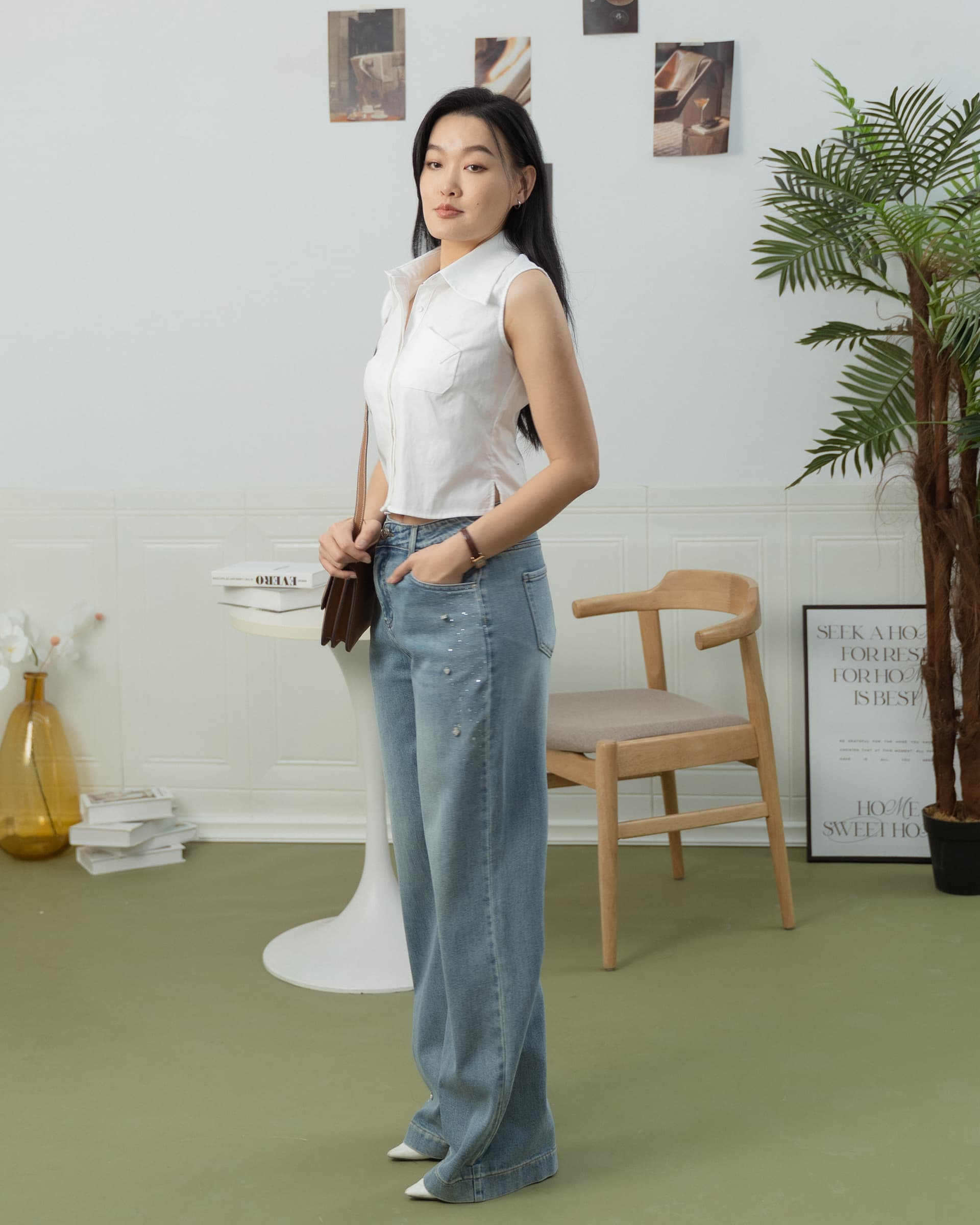 Lina Crisp White Blouse ZBP5043