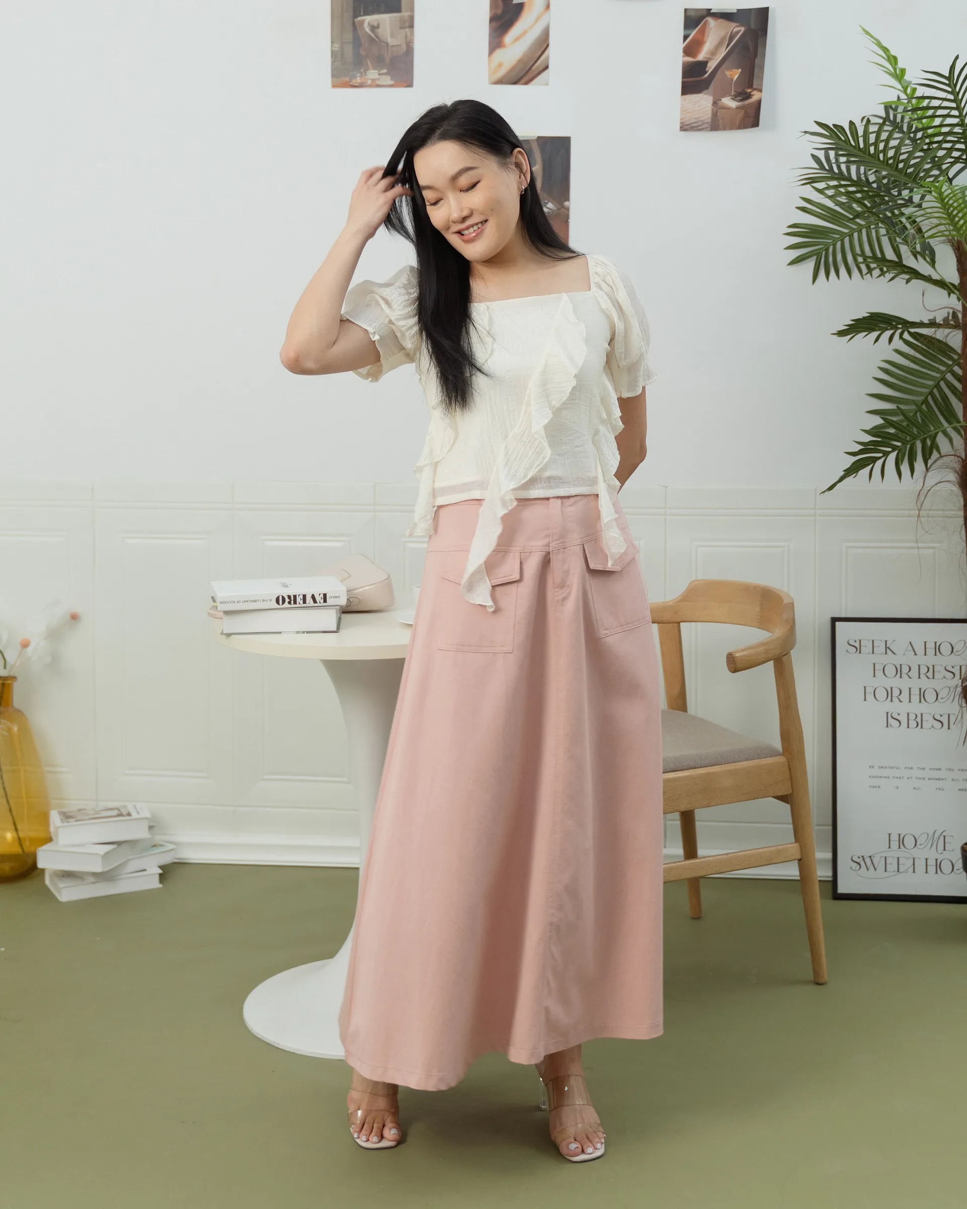 Luna Wavy Puff Blouse ZBP5040