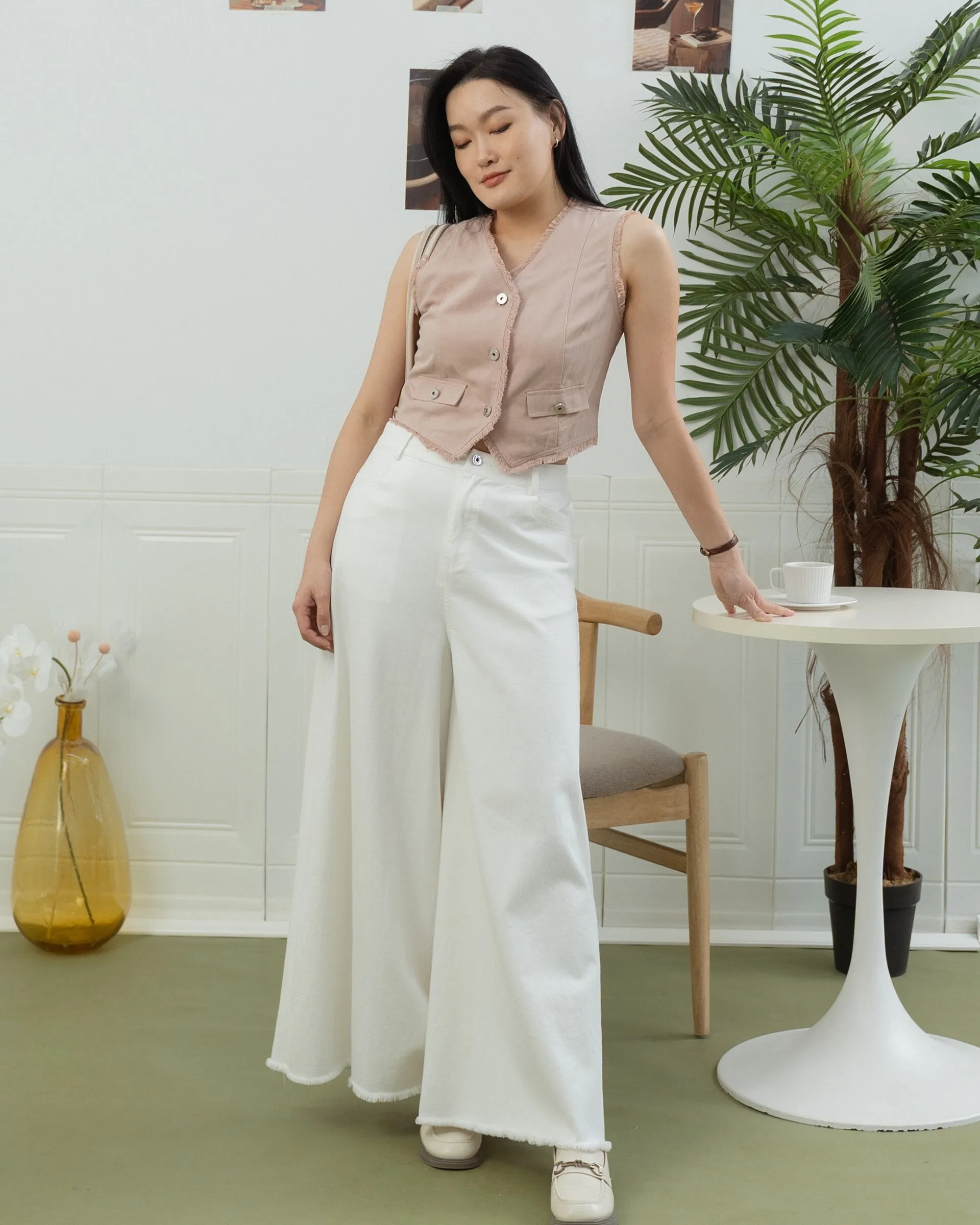 Noelle Frayed edge Top ZBP5065