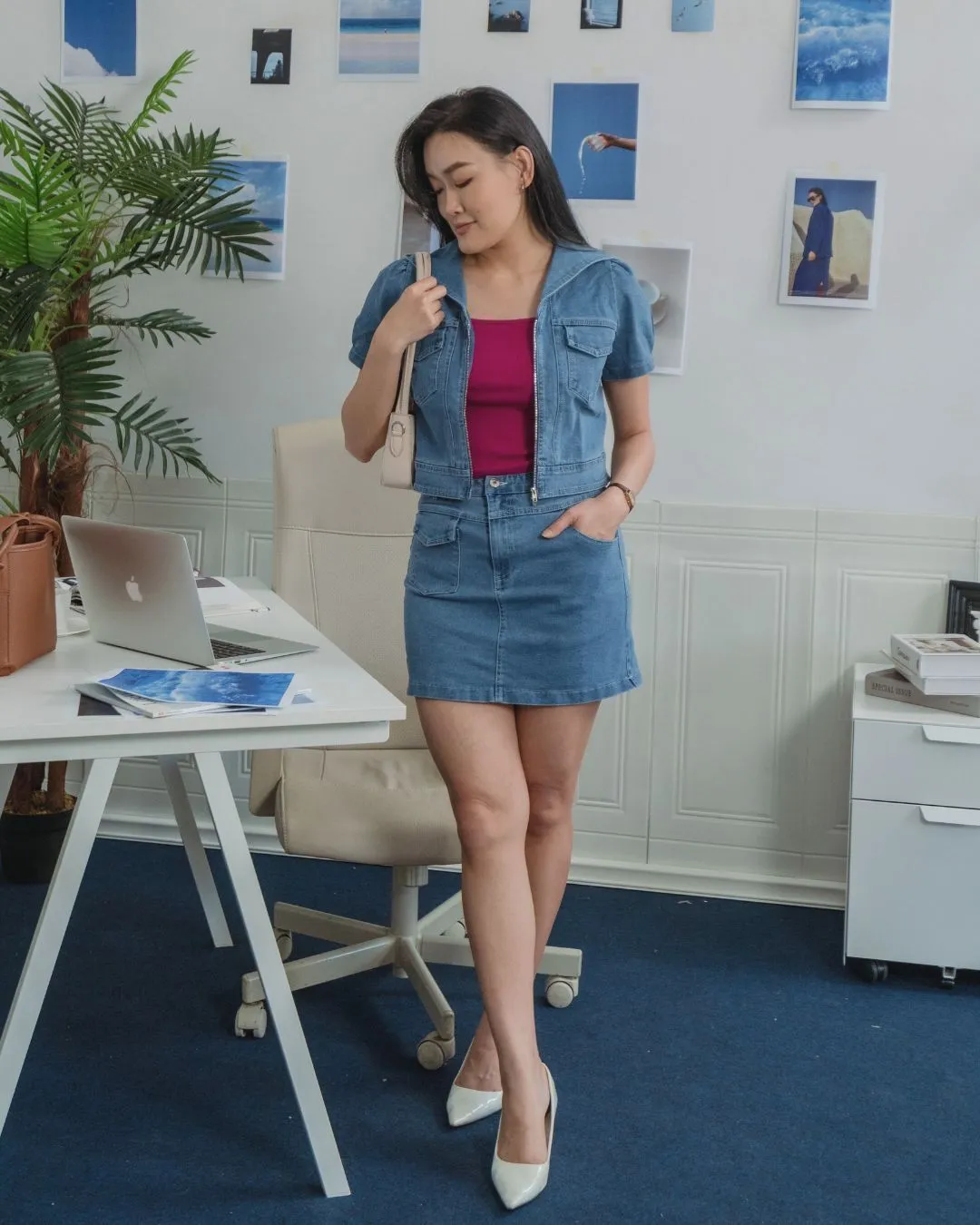 Roxy Denim Mini Skirt ZJK5001