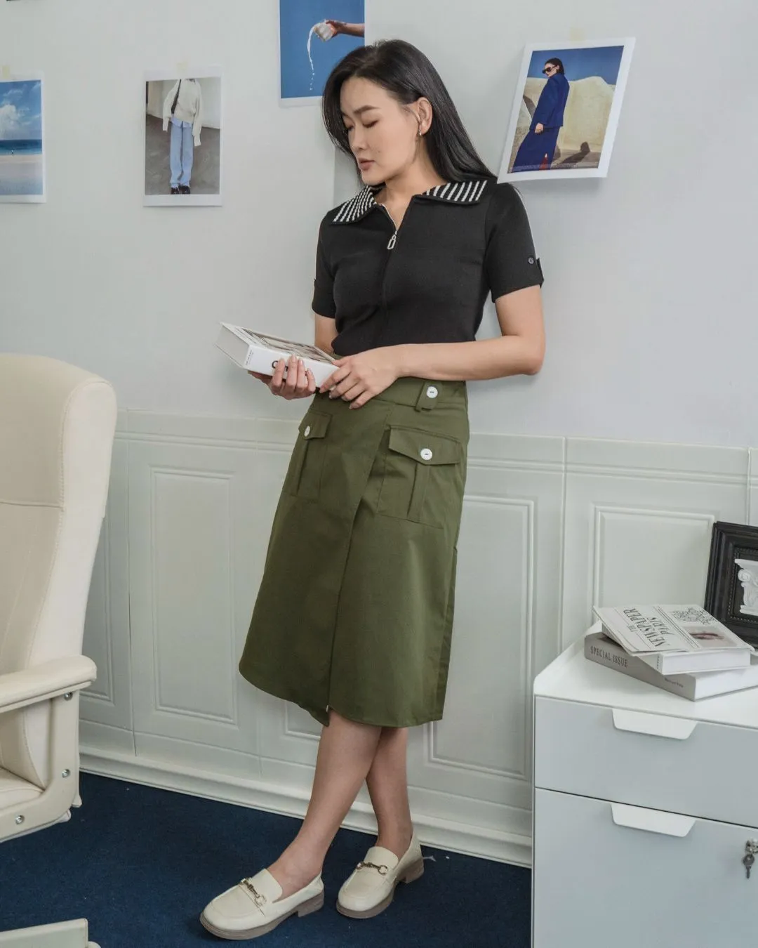 Tessa Cargo Midi Skirt ZSK5009