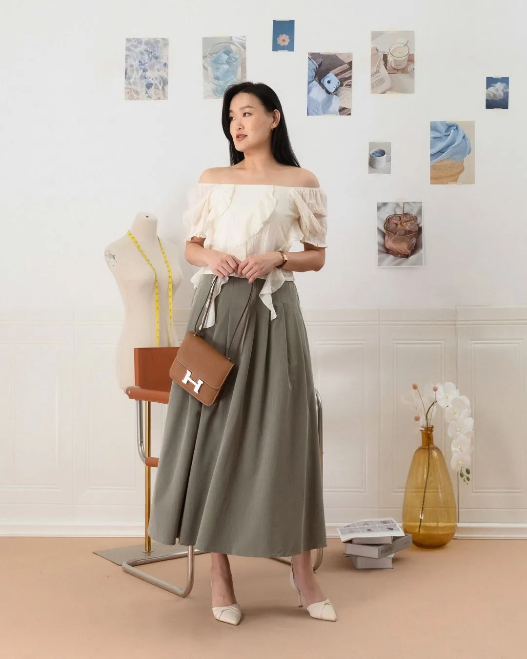 Tessa Pleated Maxi Skirt	 ZSK5013