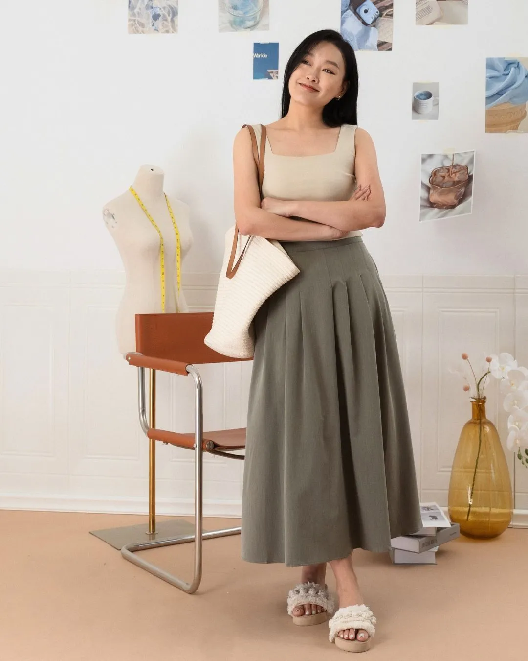Tessa Pleated Maxi Skirt	 ZSK5013