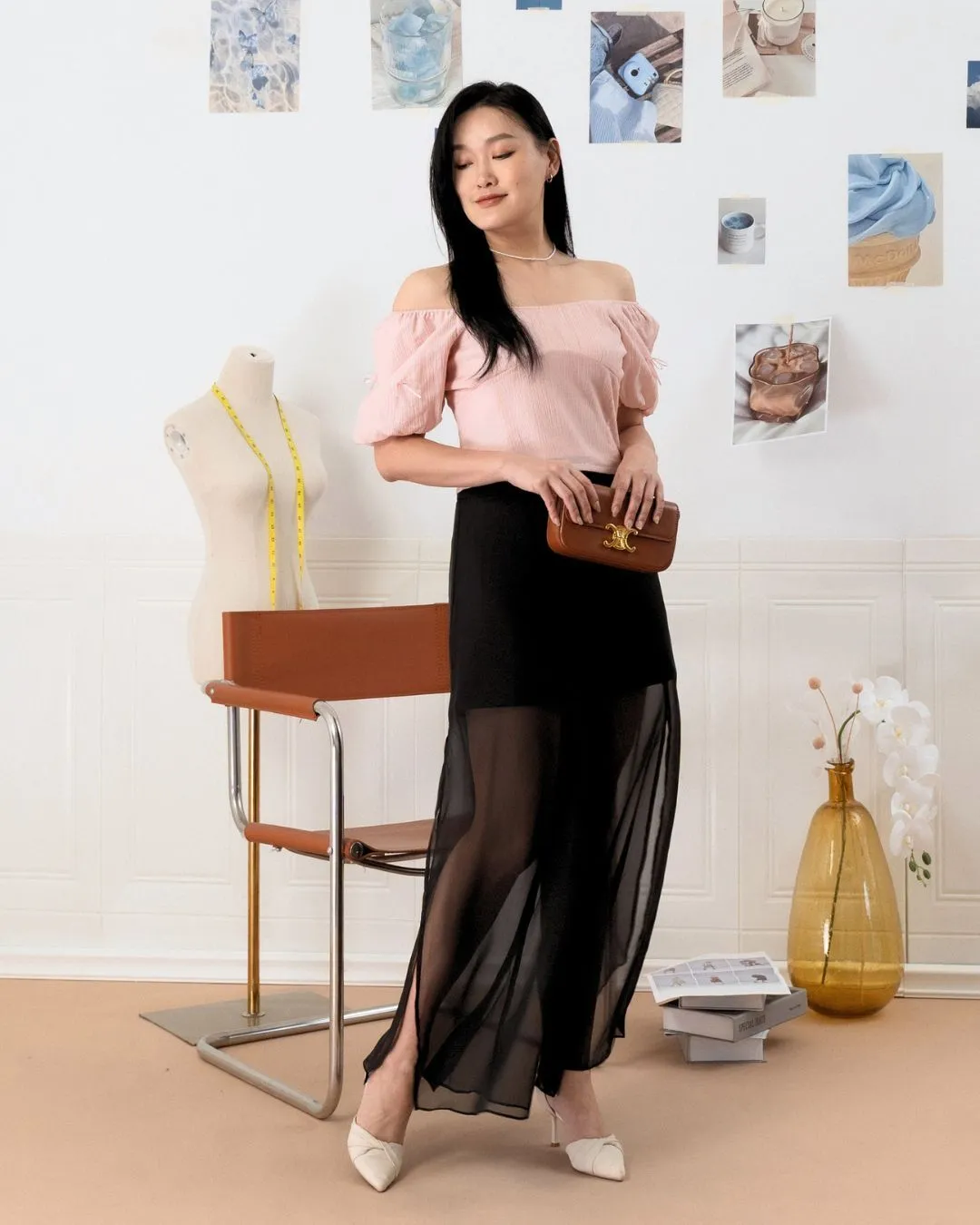 Emma Square-Neck Ribbon Top ZBP5051