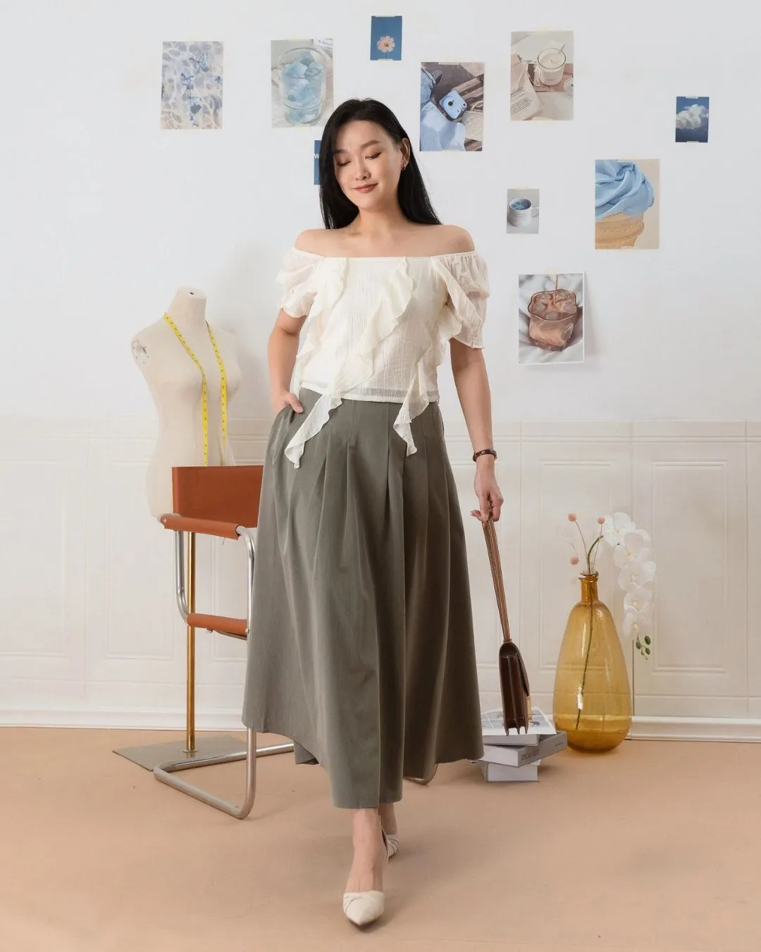 Luna Wavy Puff Blouse ZBP5040