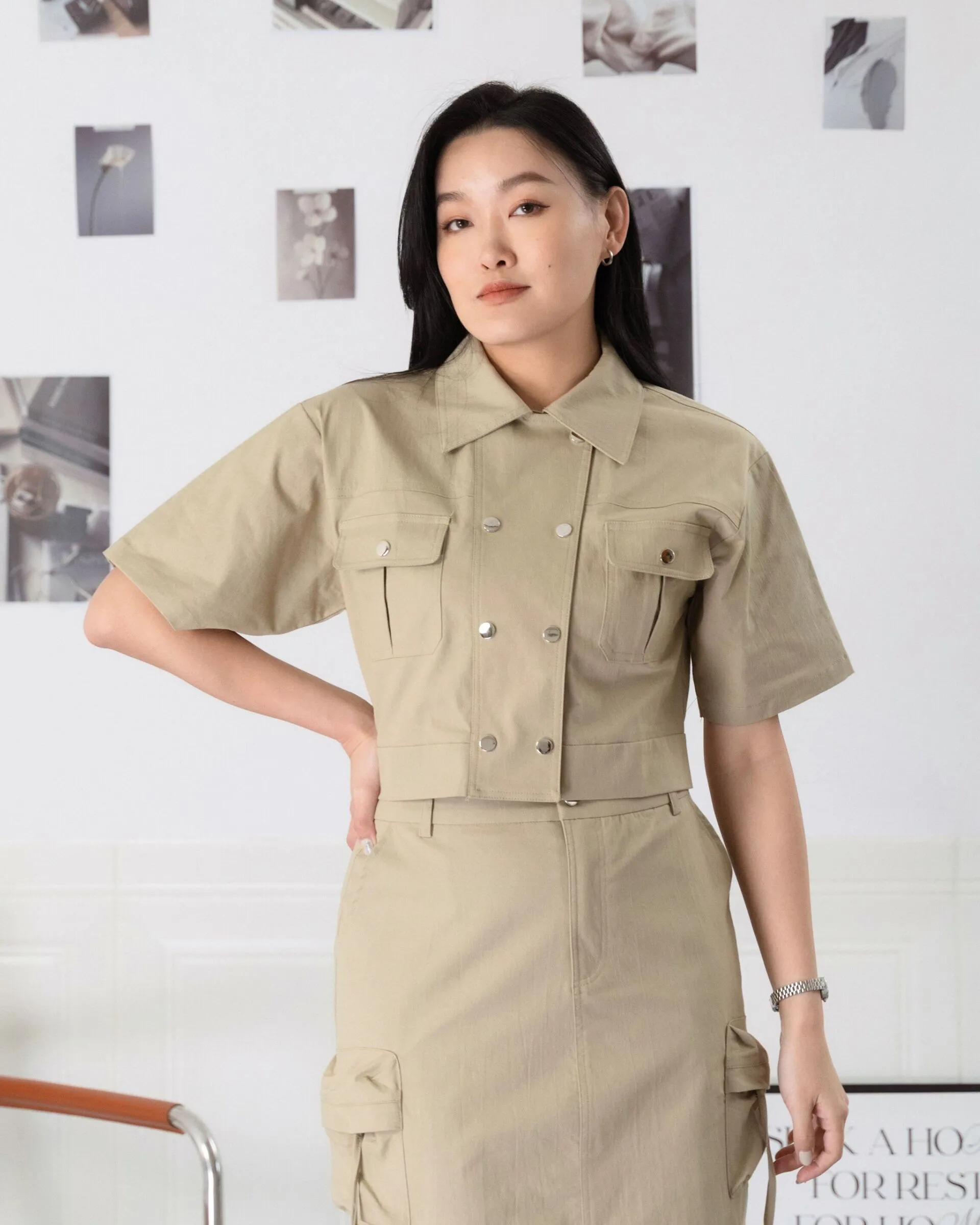Alba Short Button Blouse ZBP5105