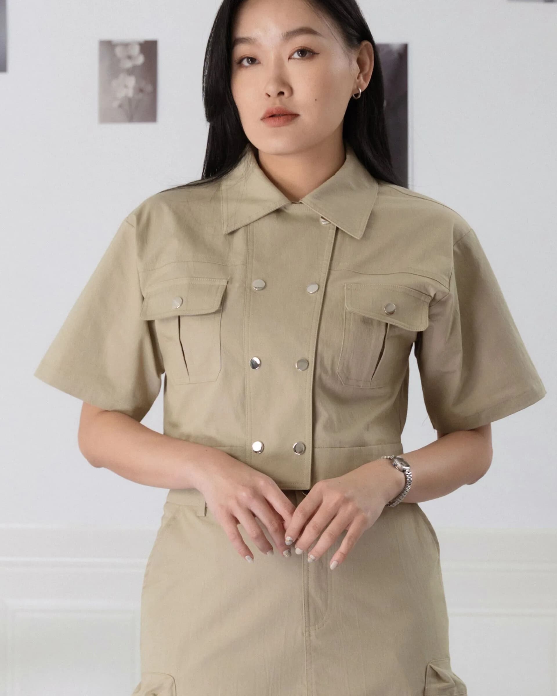 Alba Short Button Blouse ZBP5105