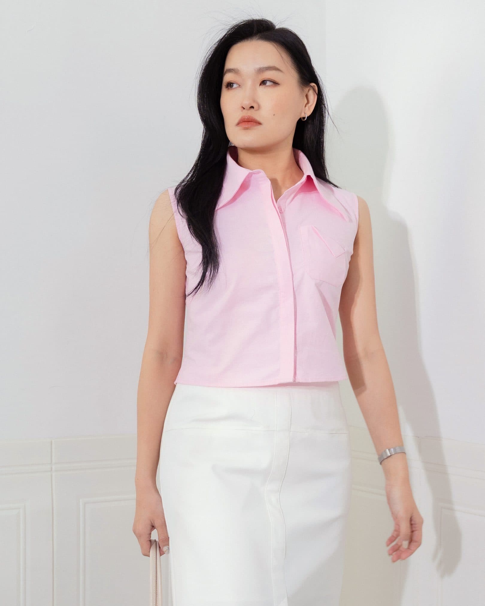 Lina Crisp White Blouse ZBP5043