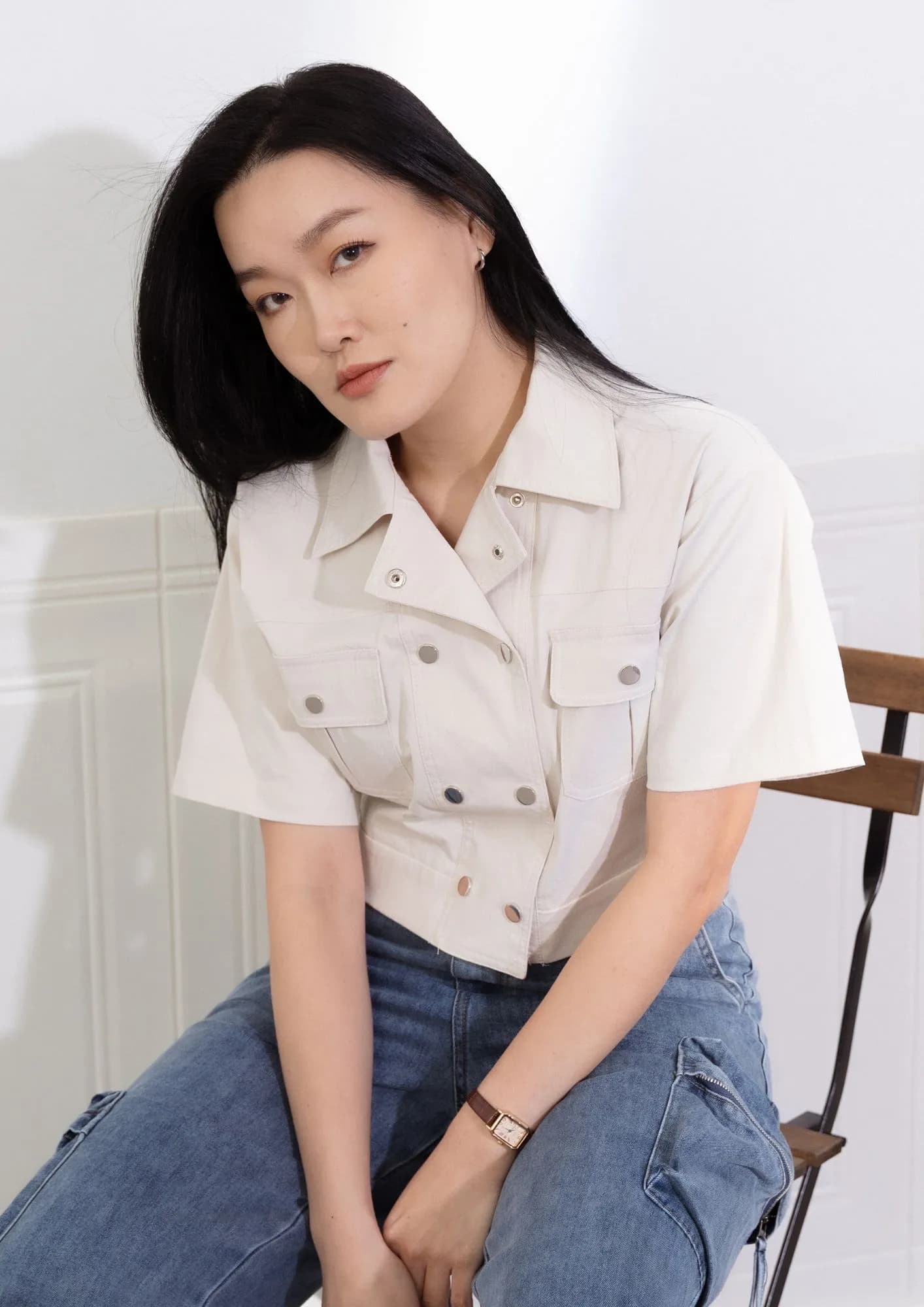 Alba Short Button Blouse ZBP5105