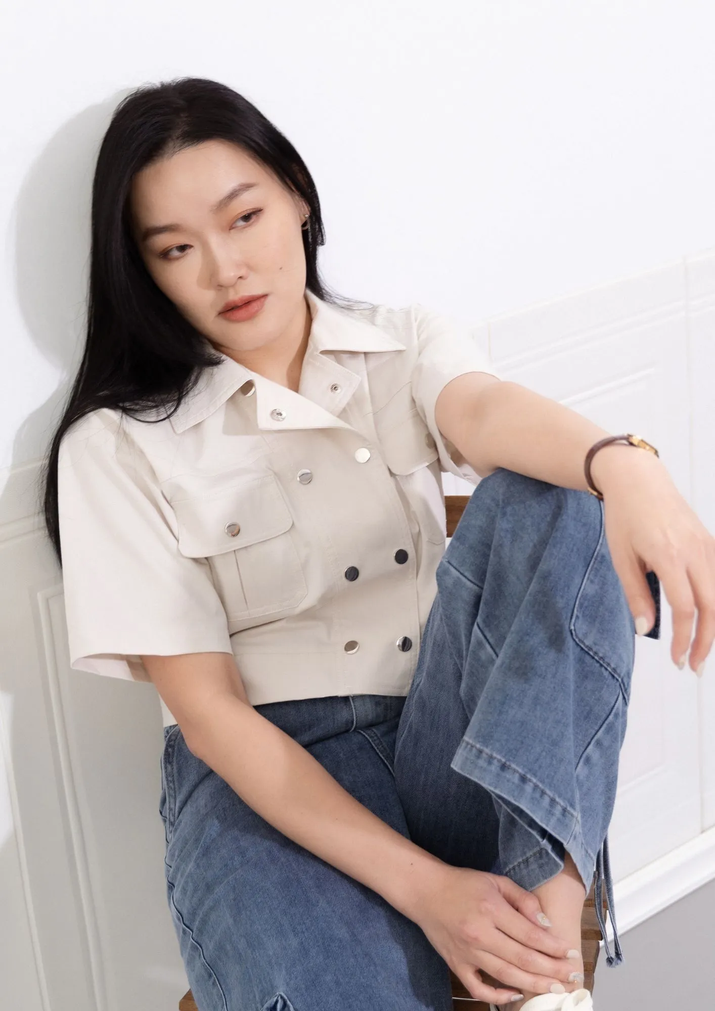 Alba Short Button Blouse ZBP5105