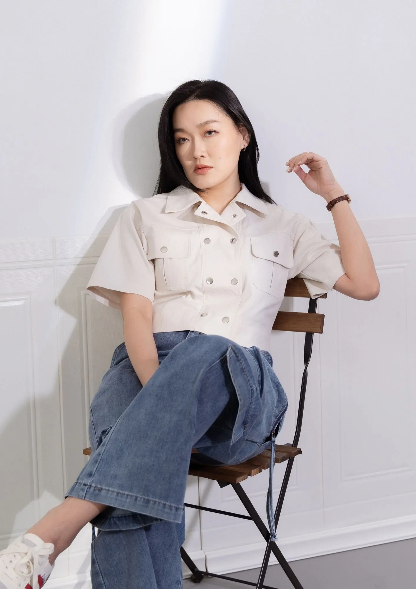 Alba Short Button Blouse ZBP5105