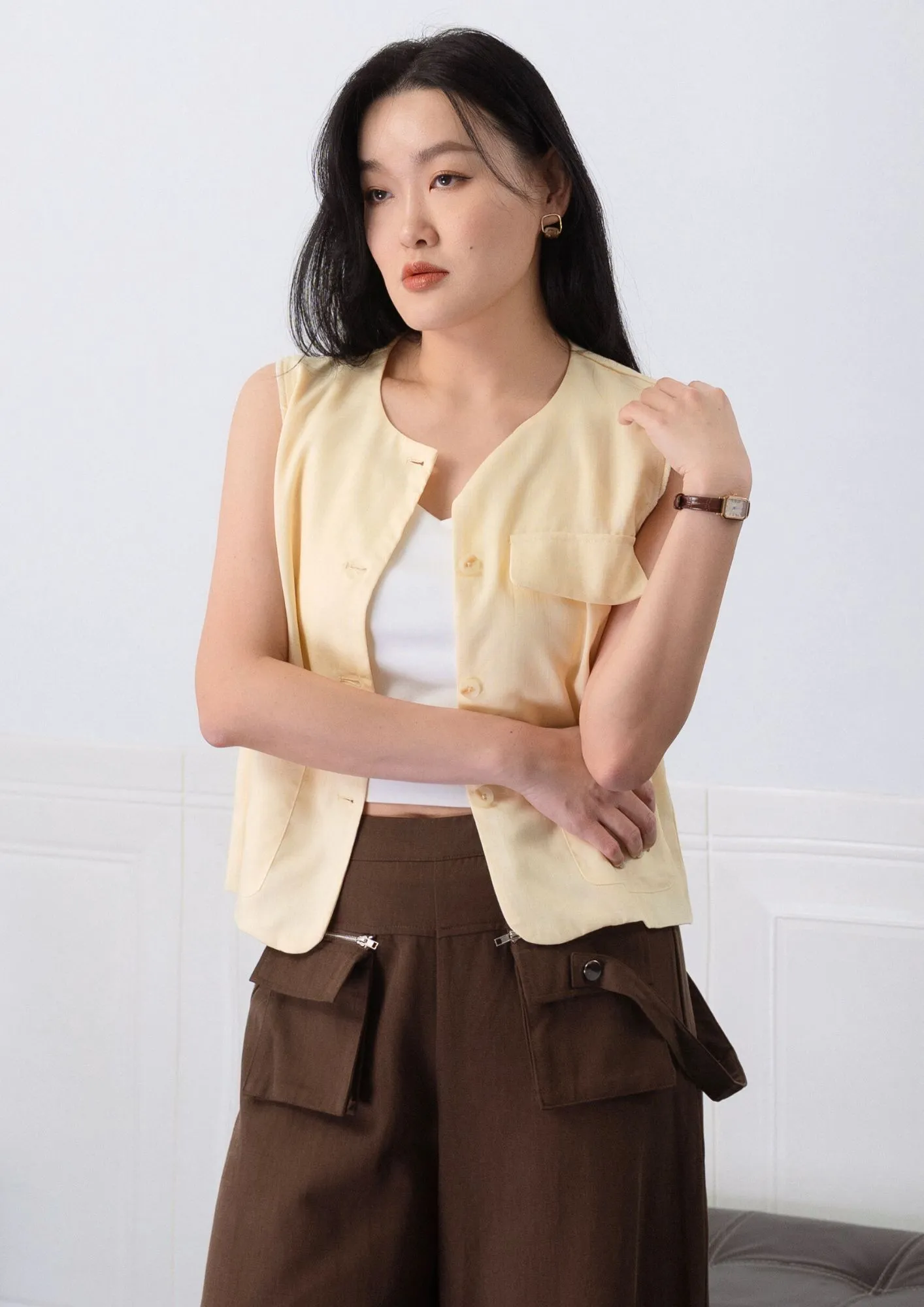 Nana Linen Vest	ZBP5118