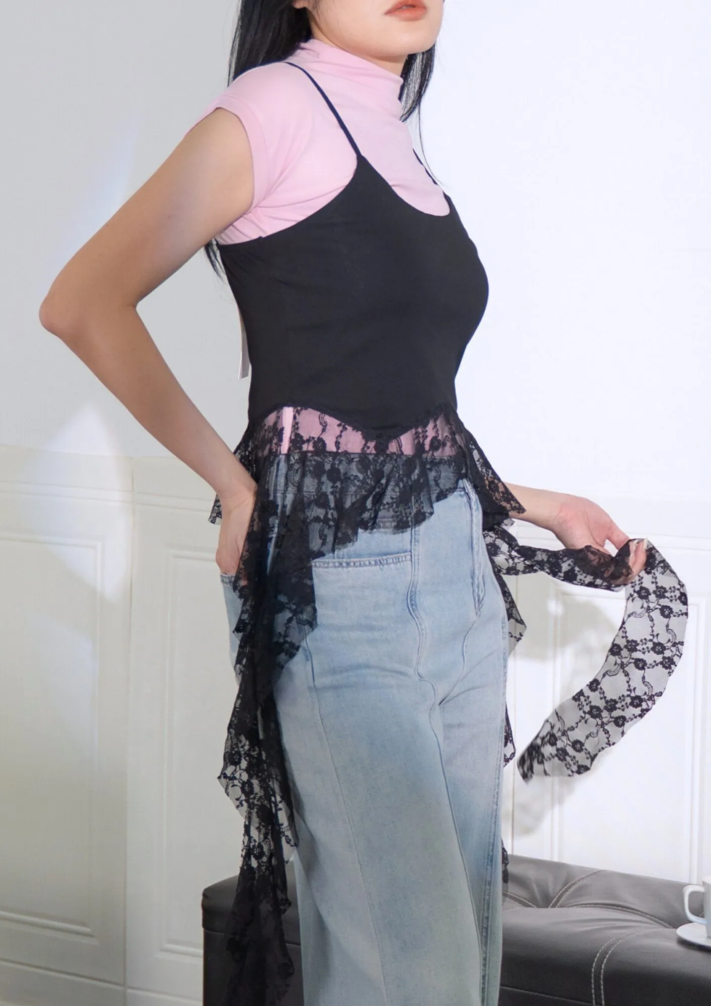 Thalia Soft Lace Tank ZBP5089
