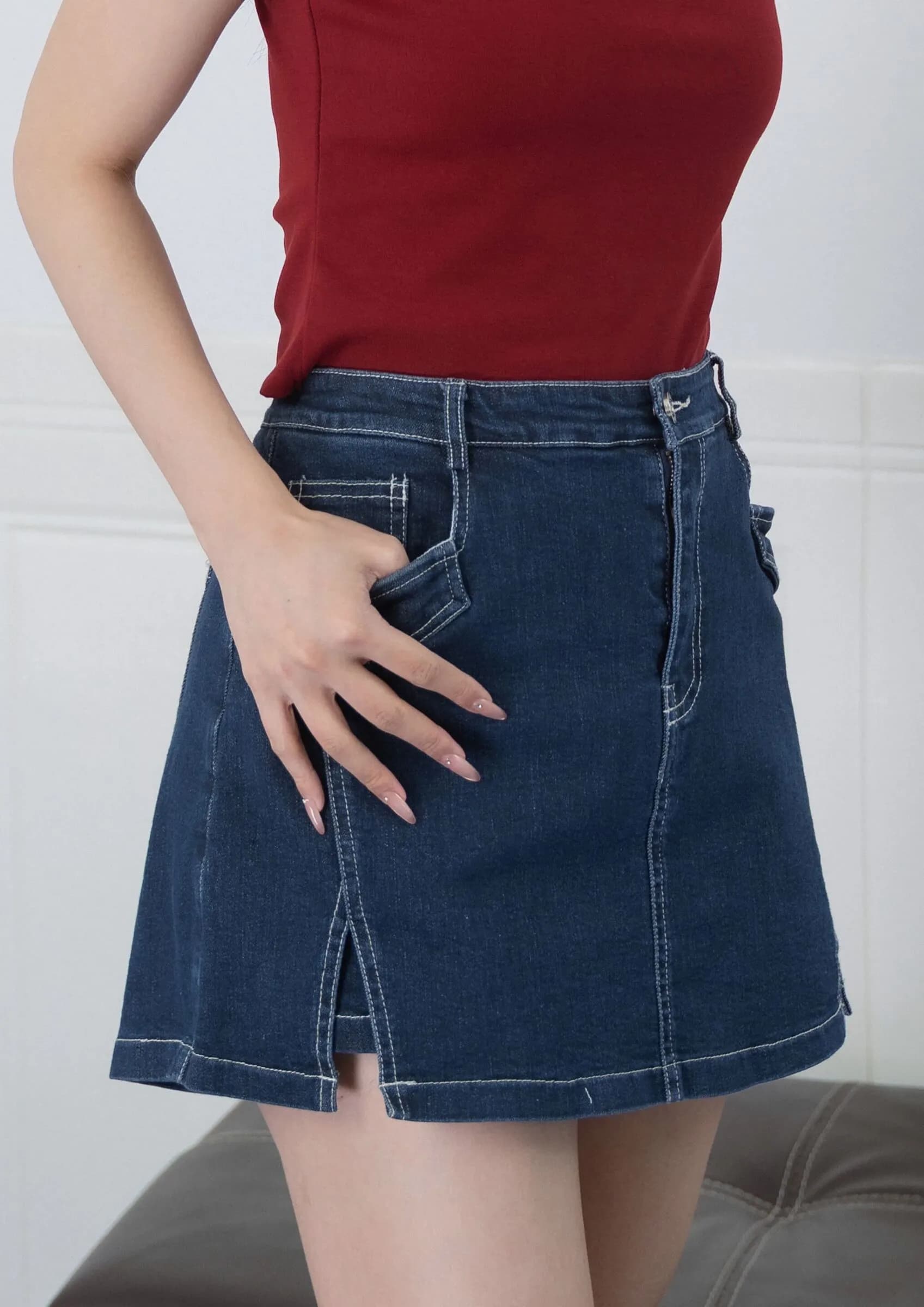 Nora Indigo Split Skort ZJP5001