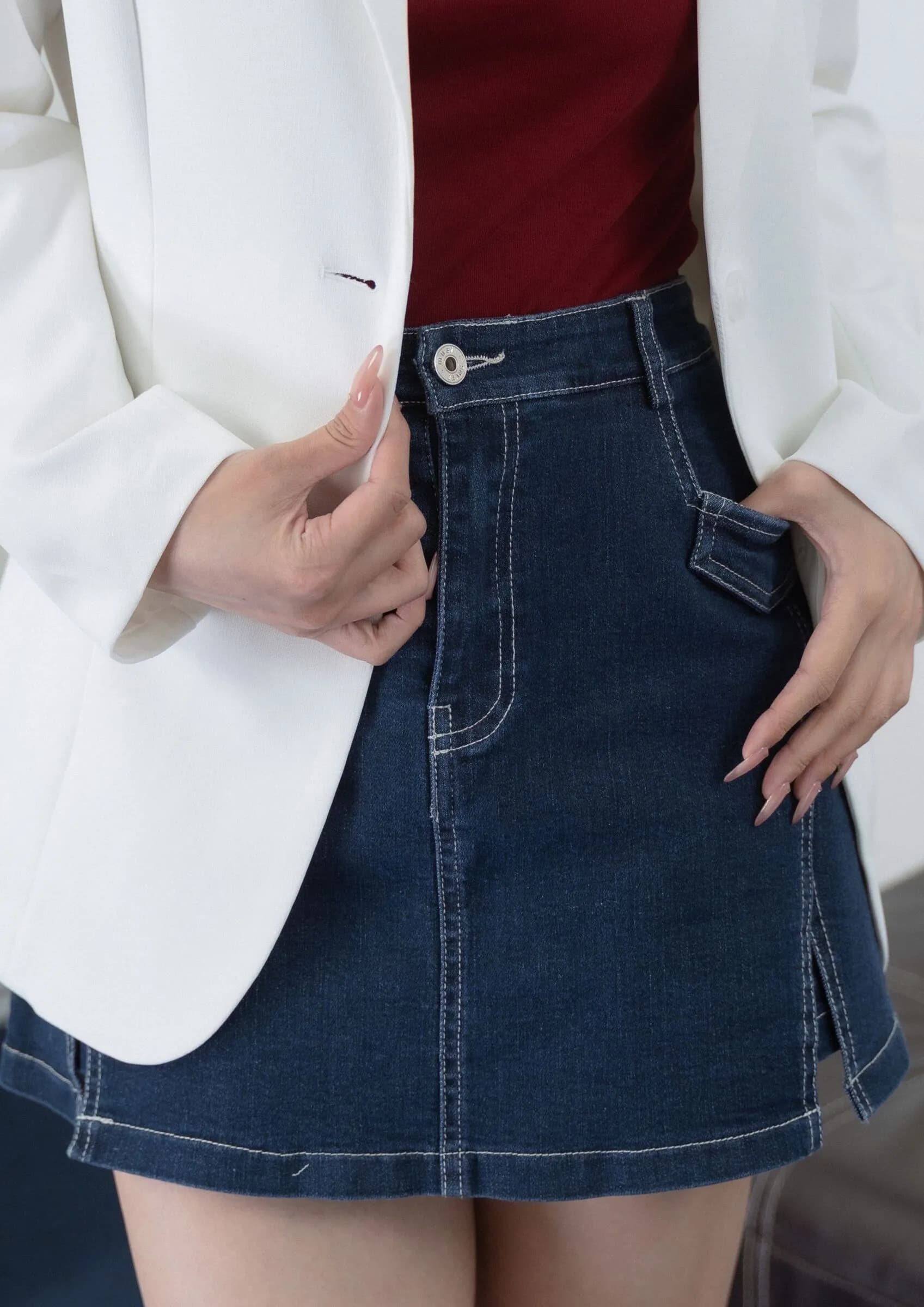 Nora Indigo Split Skort ZJP5001