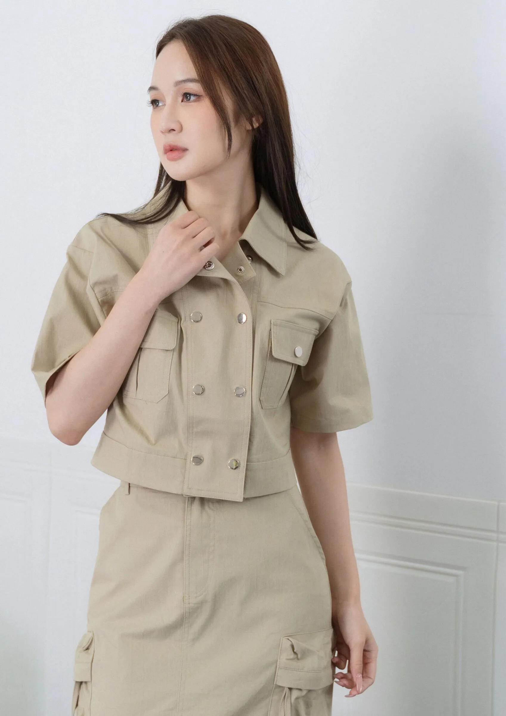 Alba Short Button Blouse ZBP5105