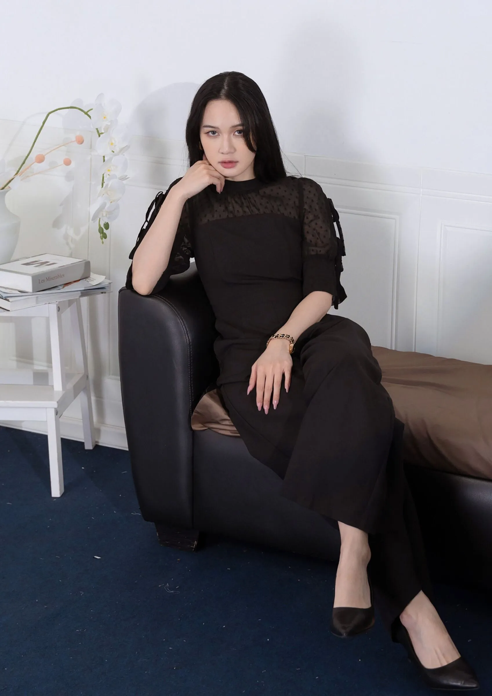Organza Panel Jumpsuit ZBL5021