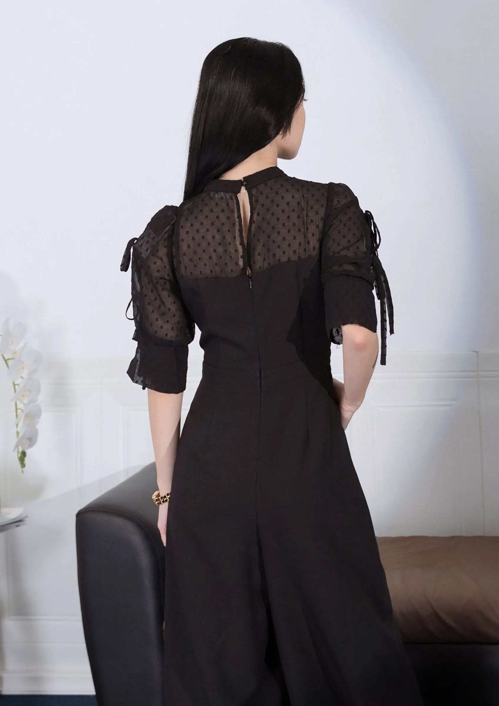 Organza Panel Jumpsuit ZBL5021