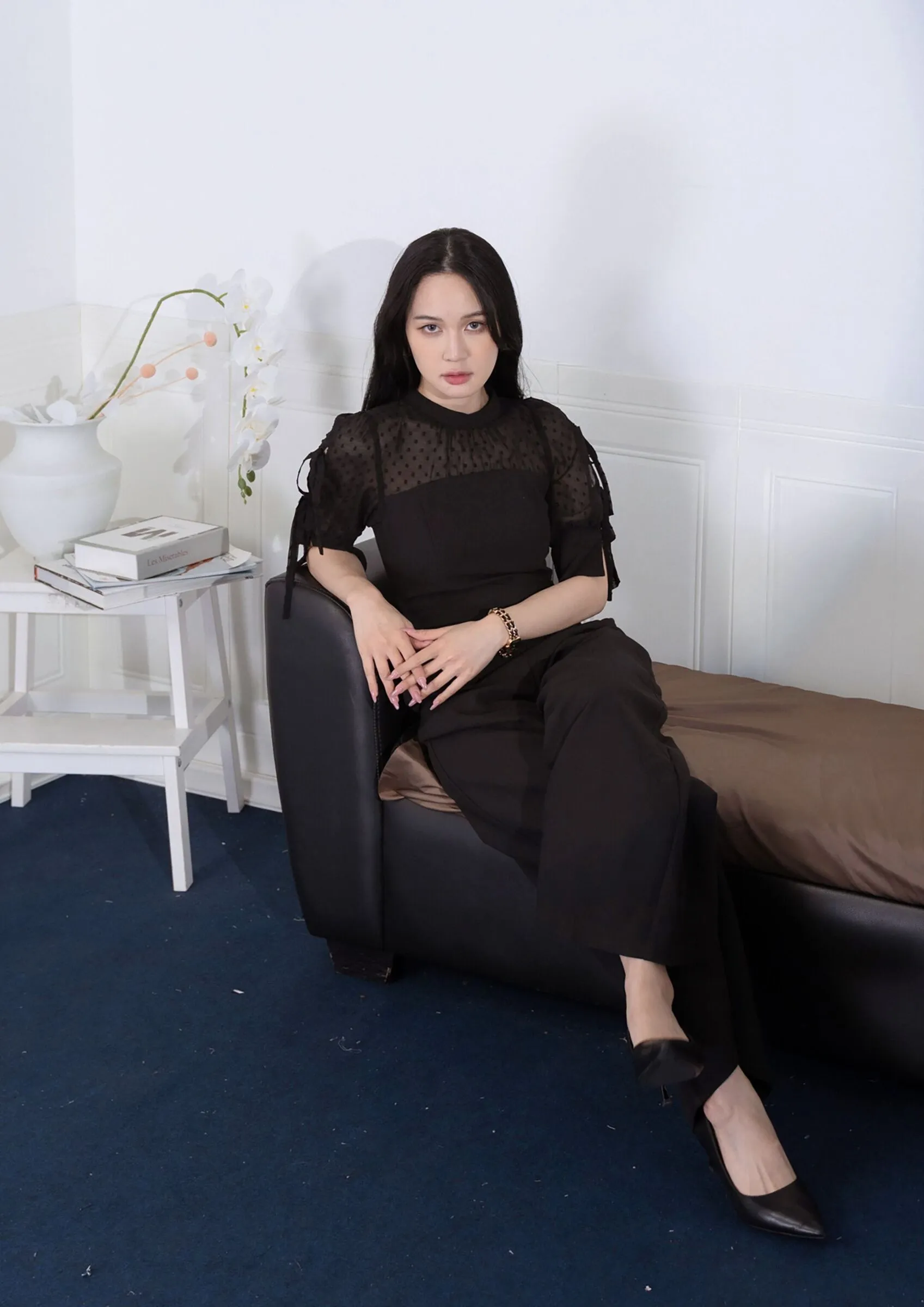 Organza Panel Jumpsuit ZBL5021