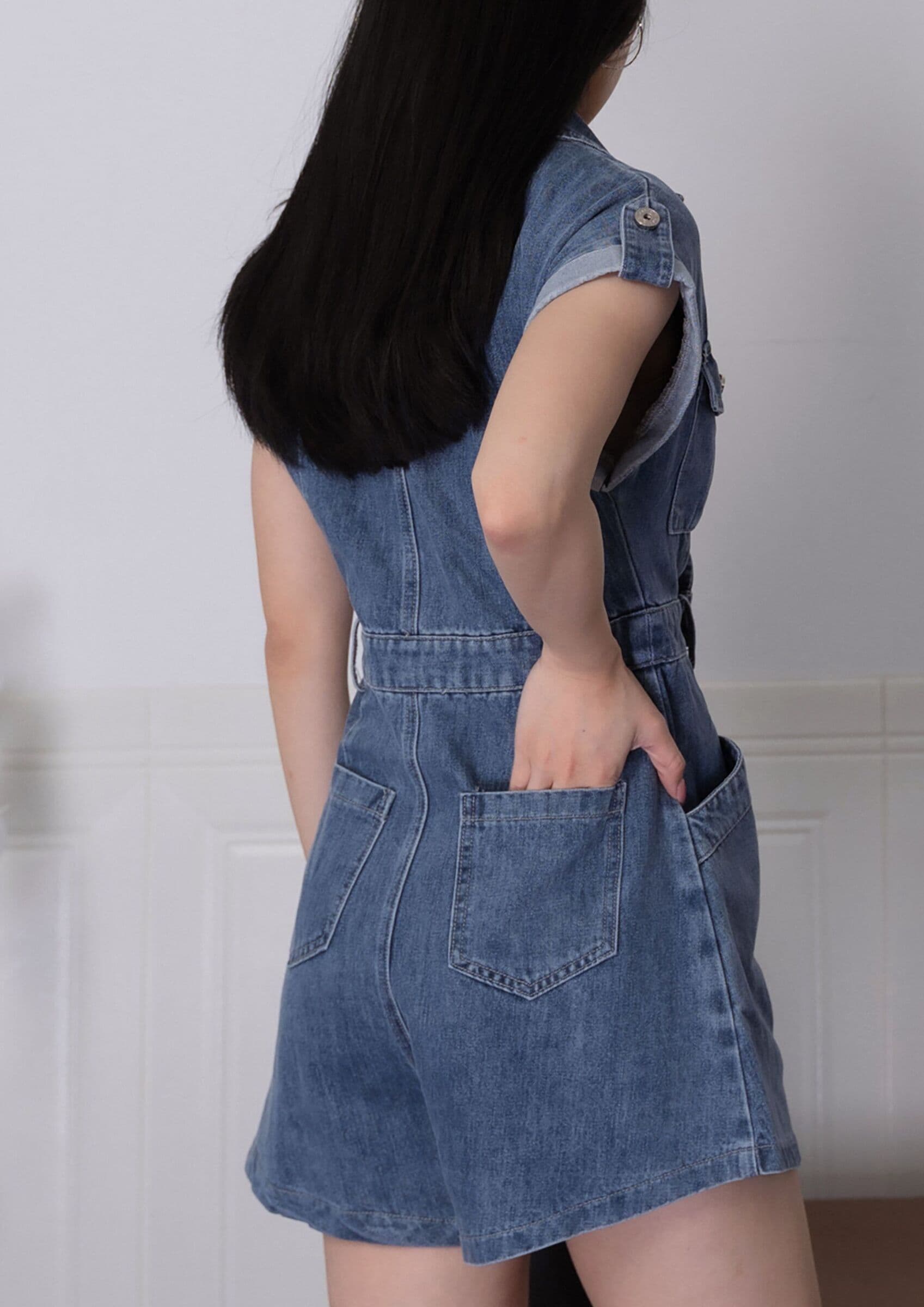 Cyrene Cool Denim Romper ZBL5034