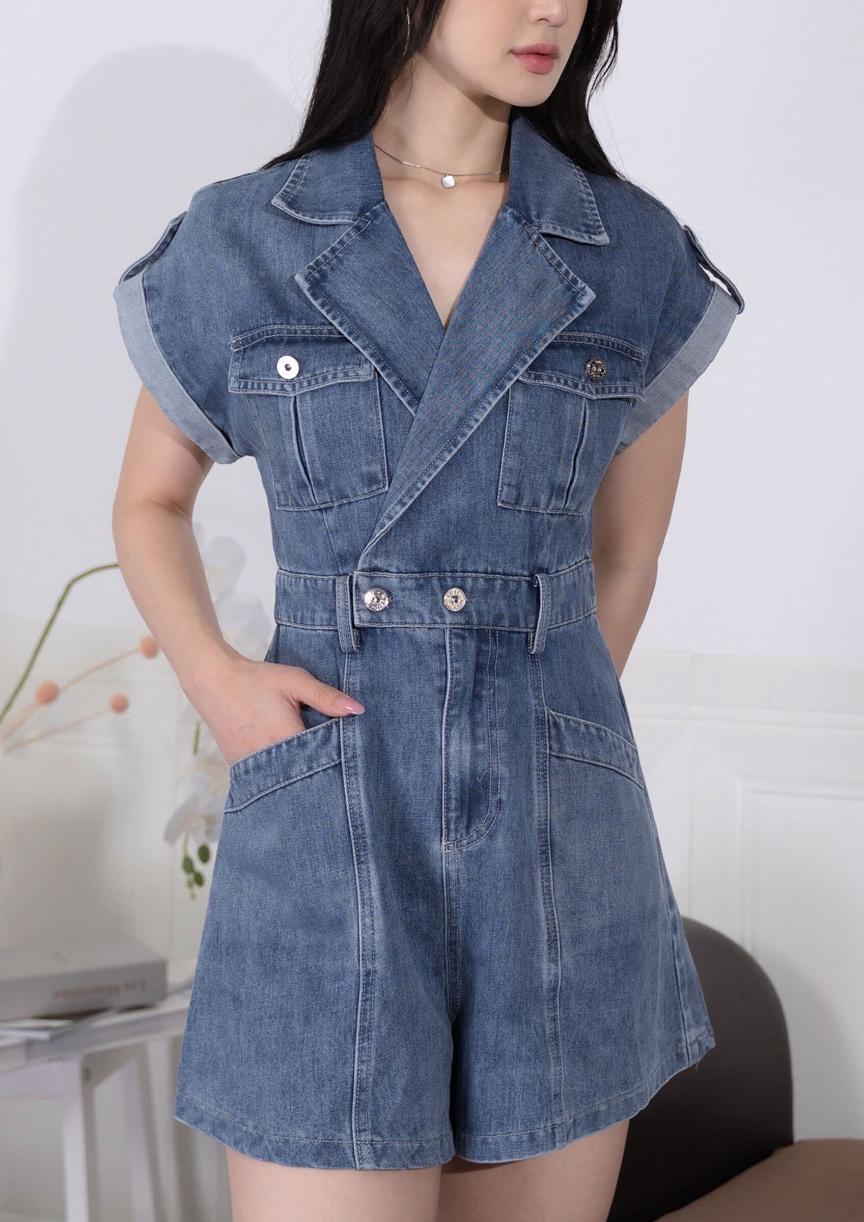 Cyrene Cool Denim Romper ZBL5034