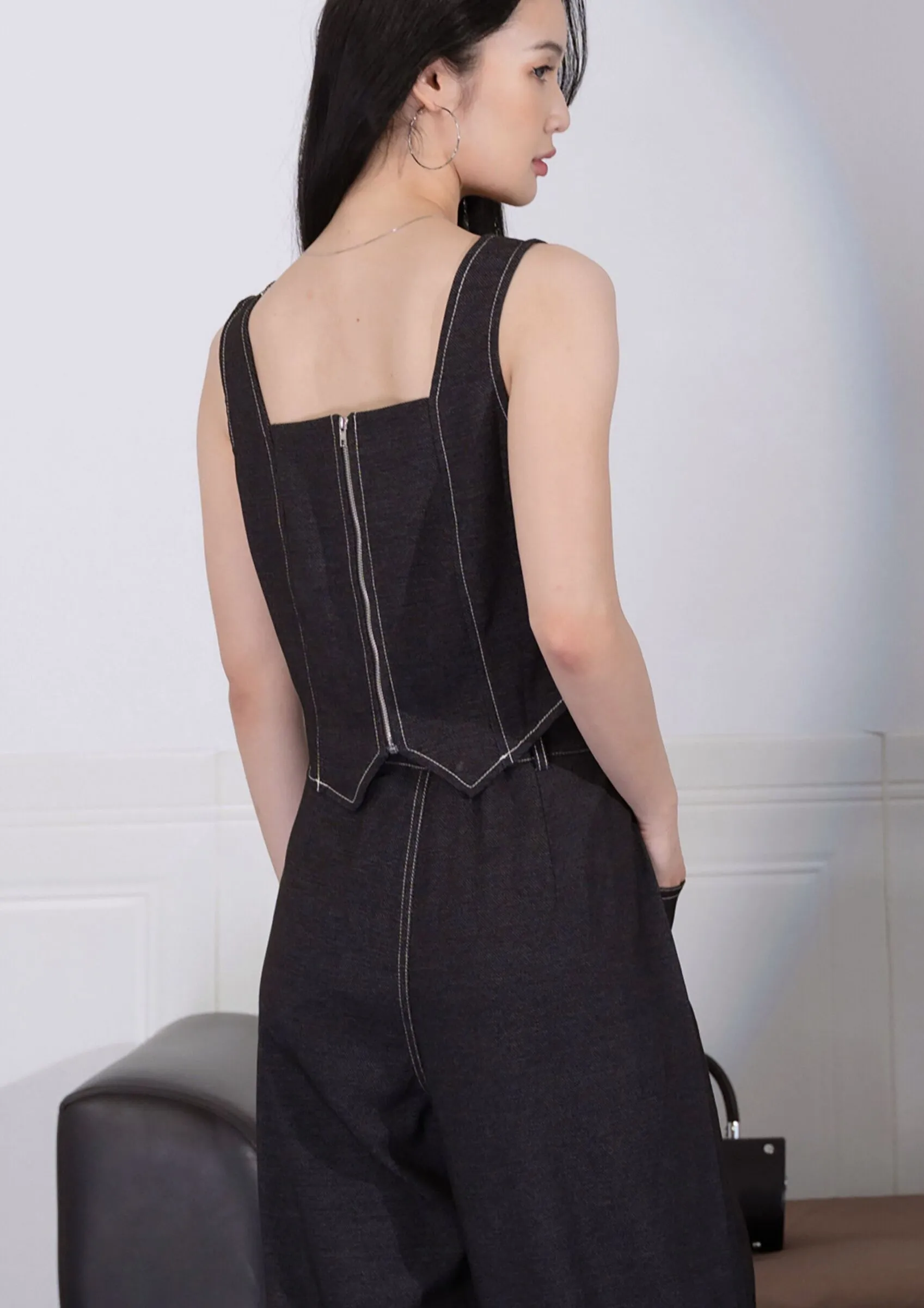 Vianne Modern Strap Zipper Tank ZBP5093