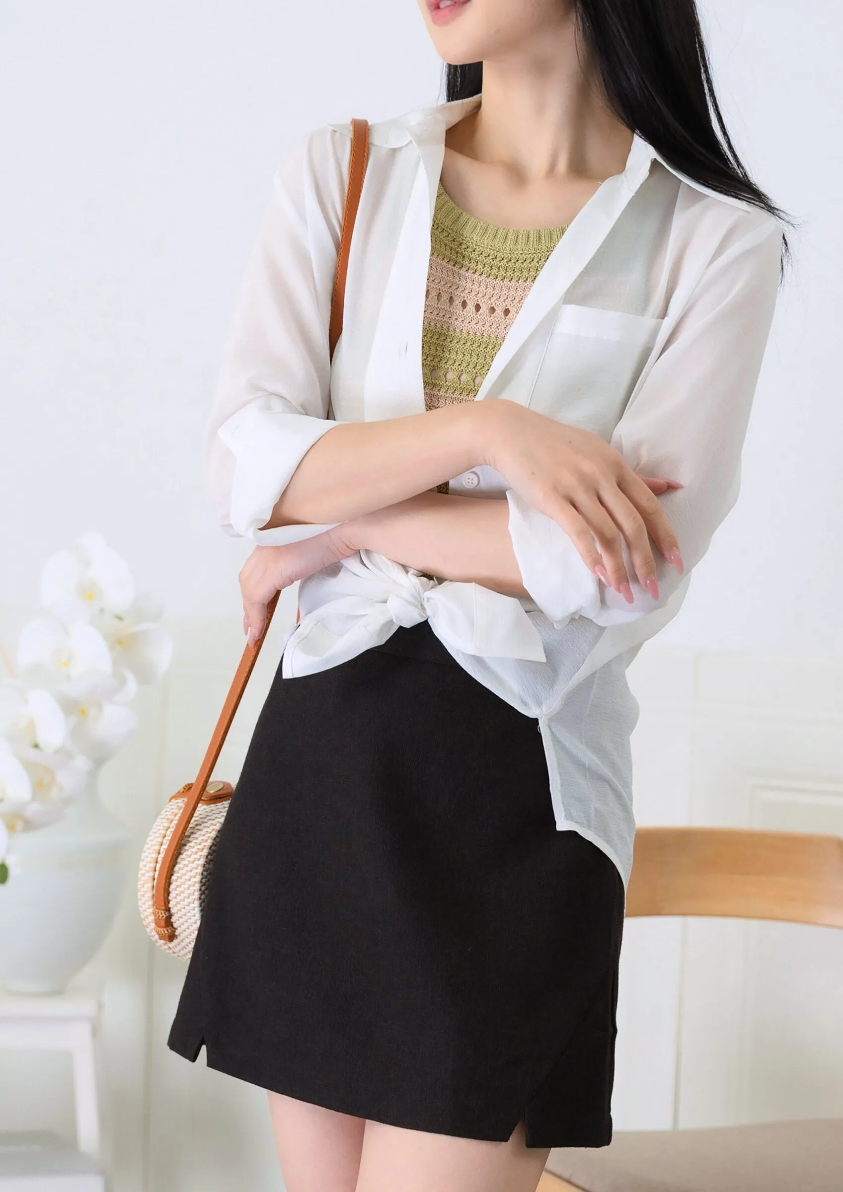 Dale Tweed Mini Skirts ZSK5042