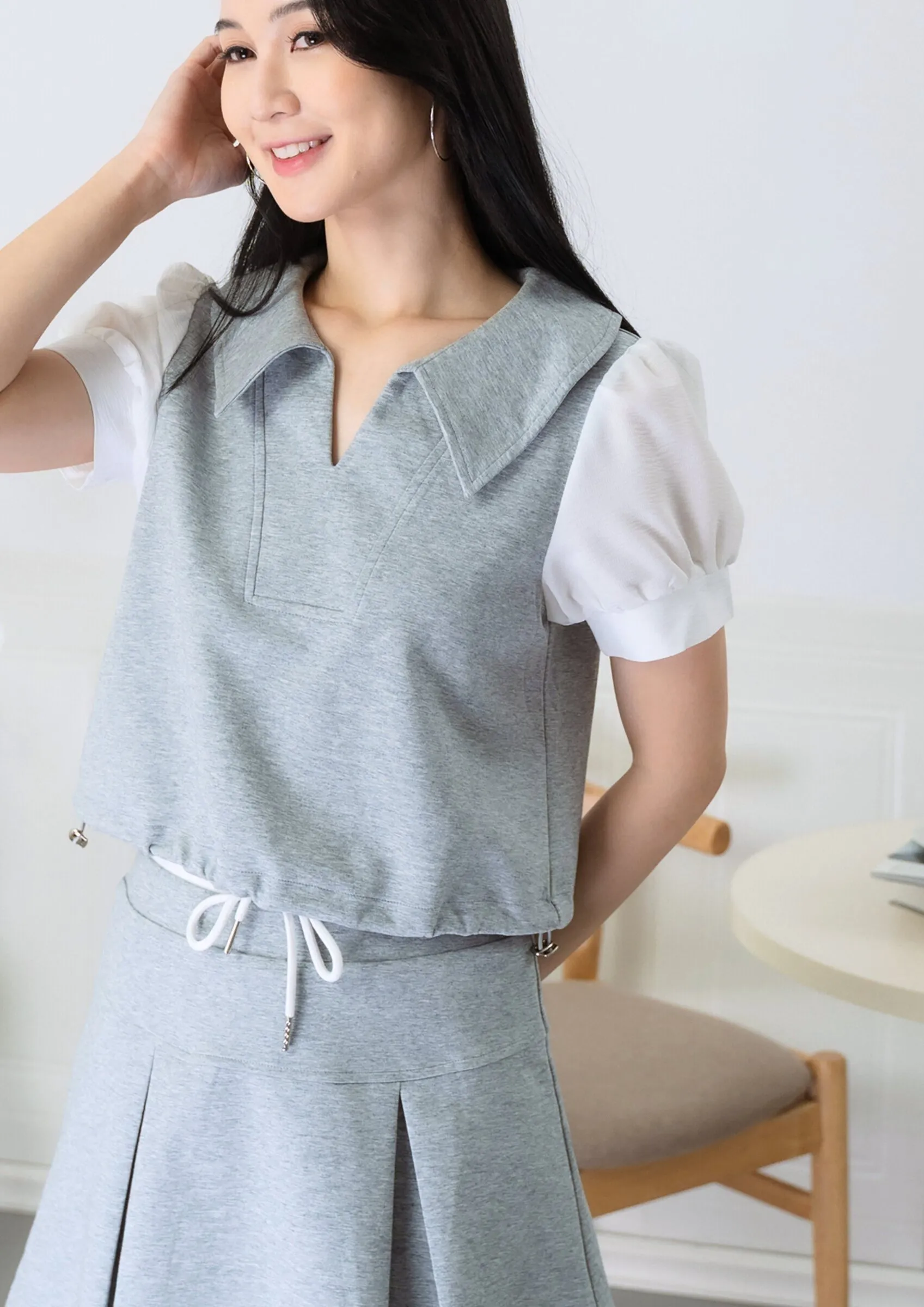 Mignon Puff-sleeve Casual Top ZBP5133