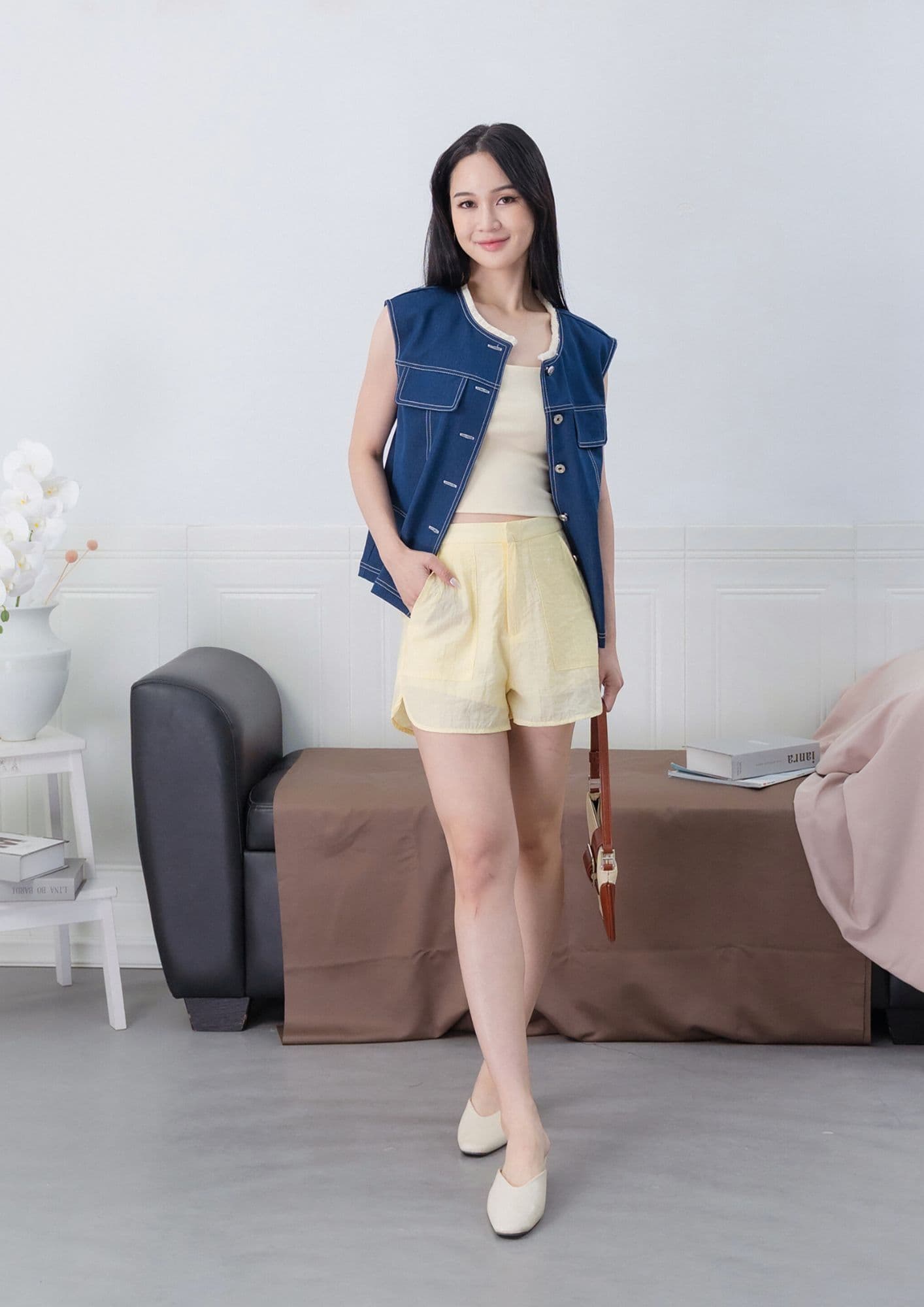 Elegant Organza Top & Shorts Set ZBL5063