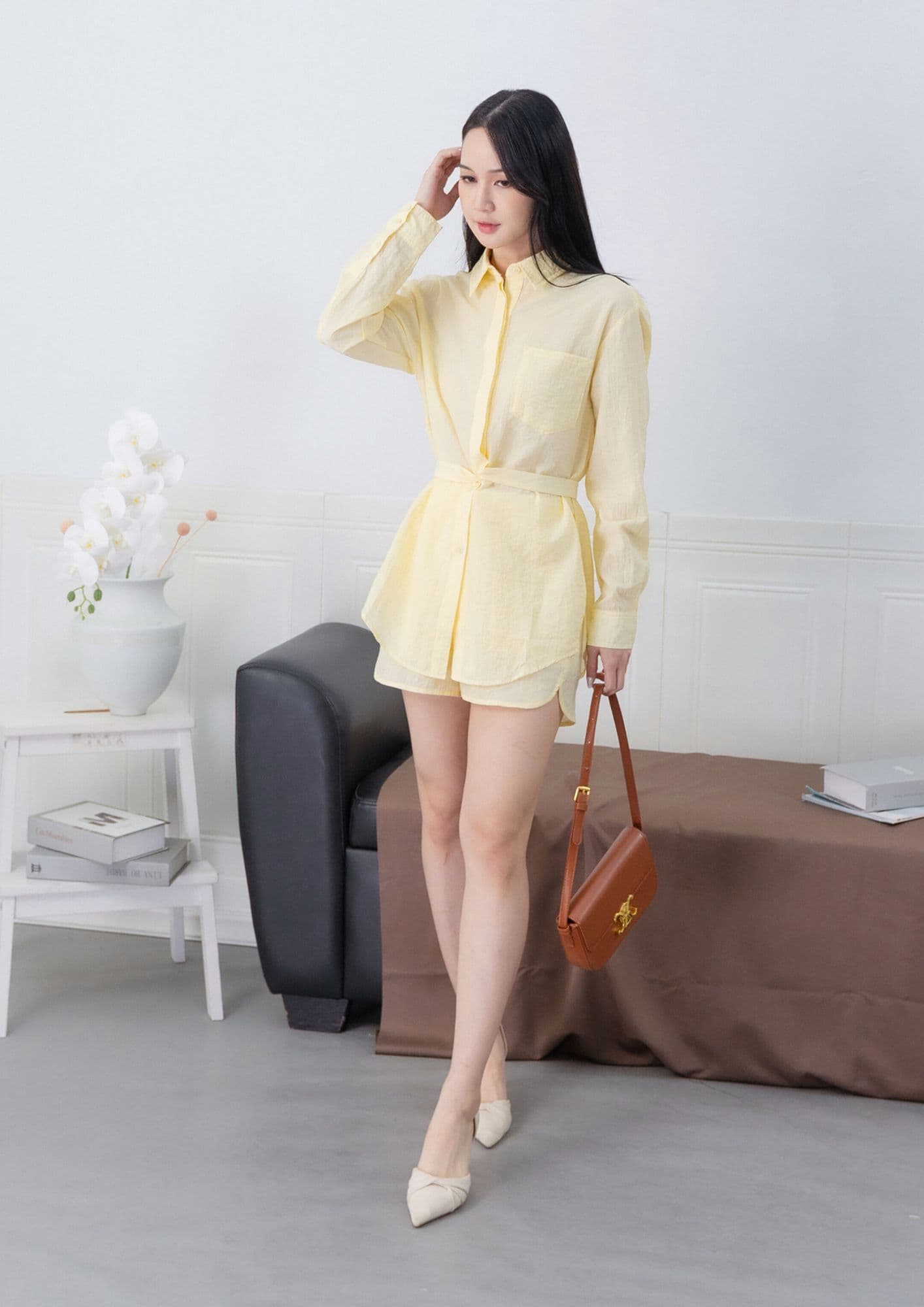 Elegant Organza Top & Shorts Set ZBL5063