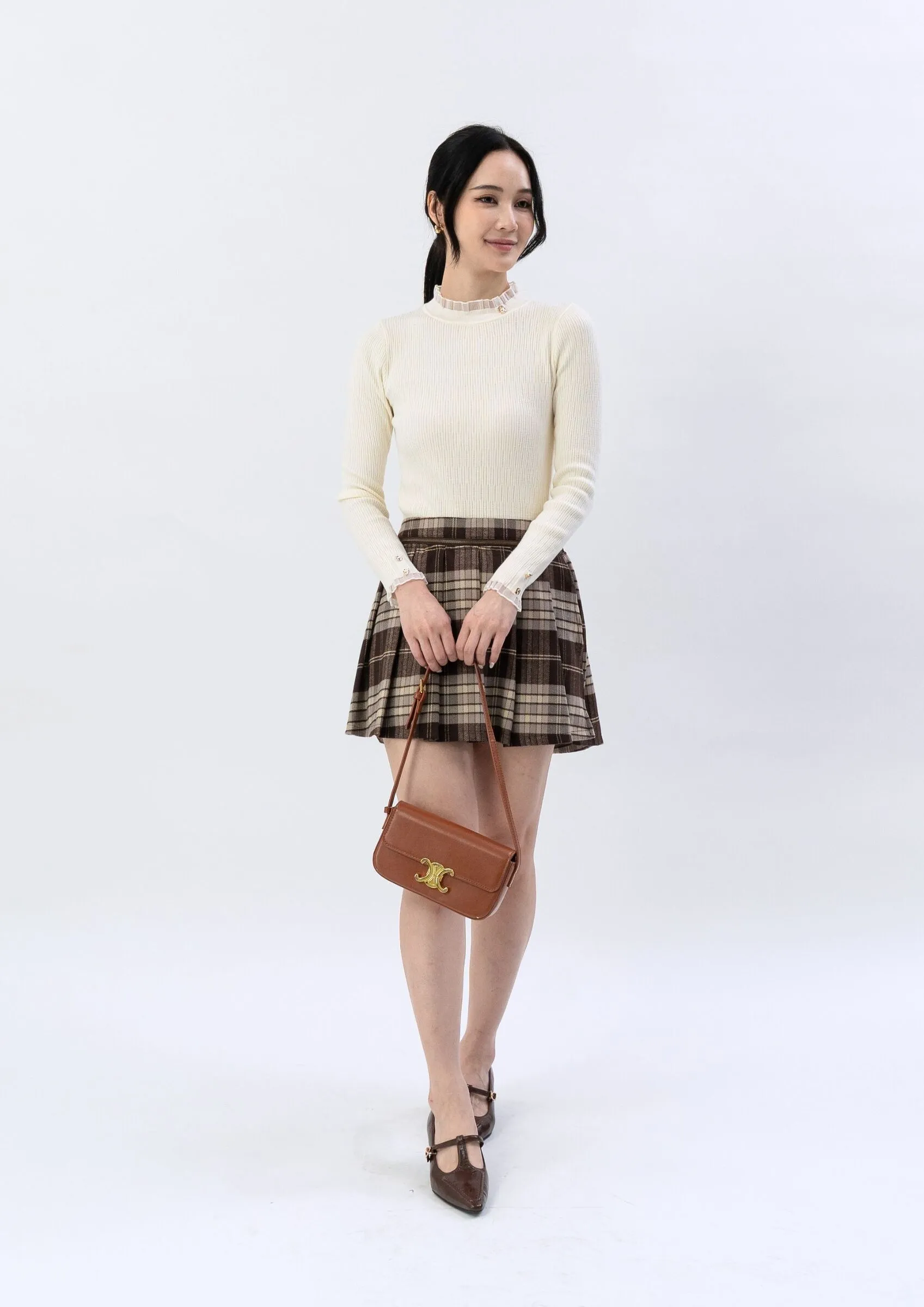 Knitted long-sleeve top ZBP5218
