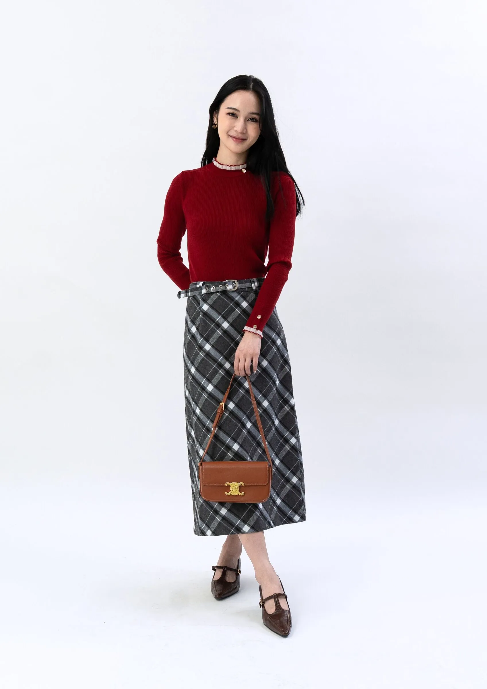 Knitted long-sleeve top ZBP5218