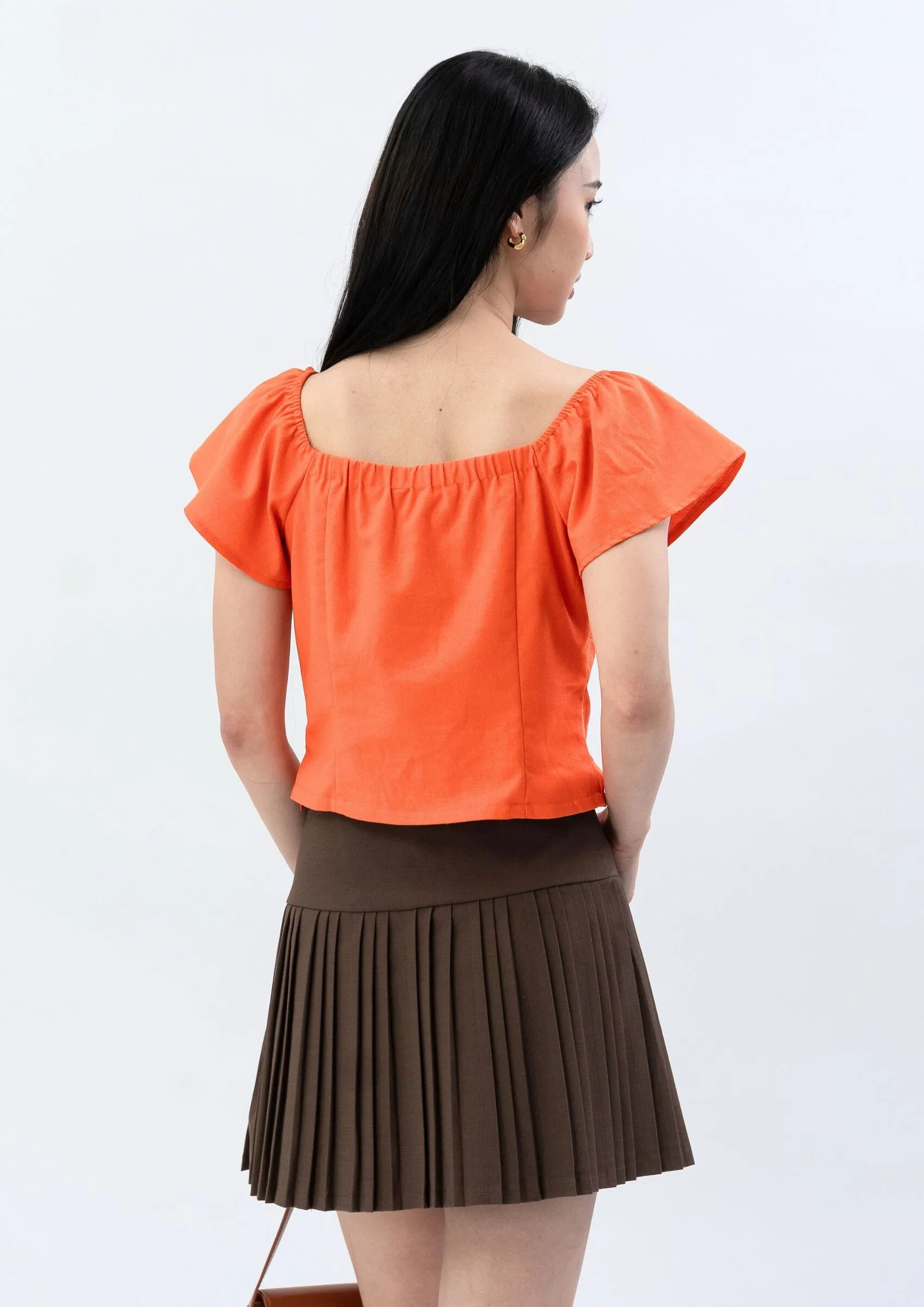 Frilled-sleeve top ZBP5187