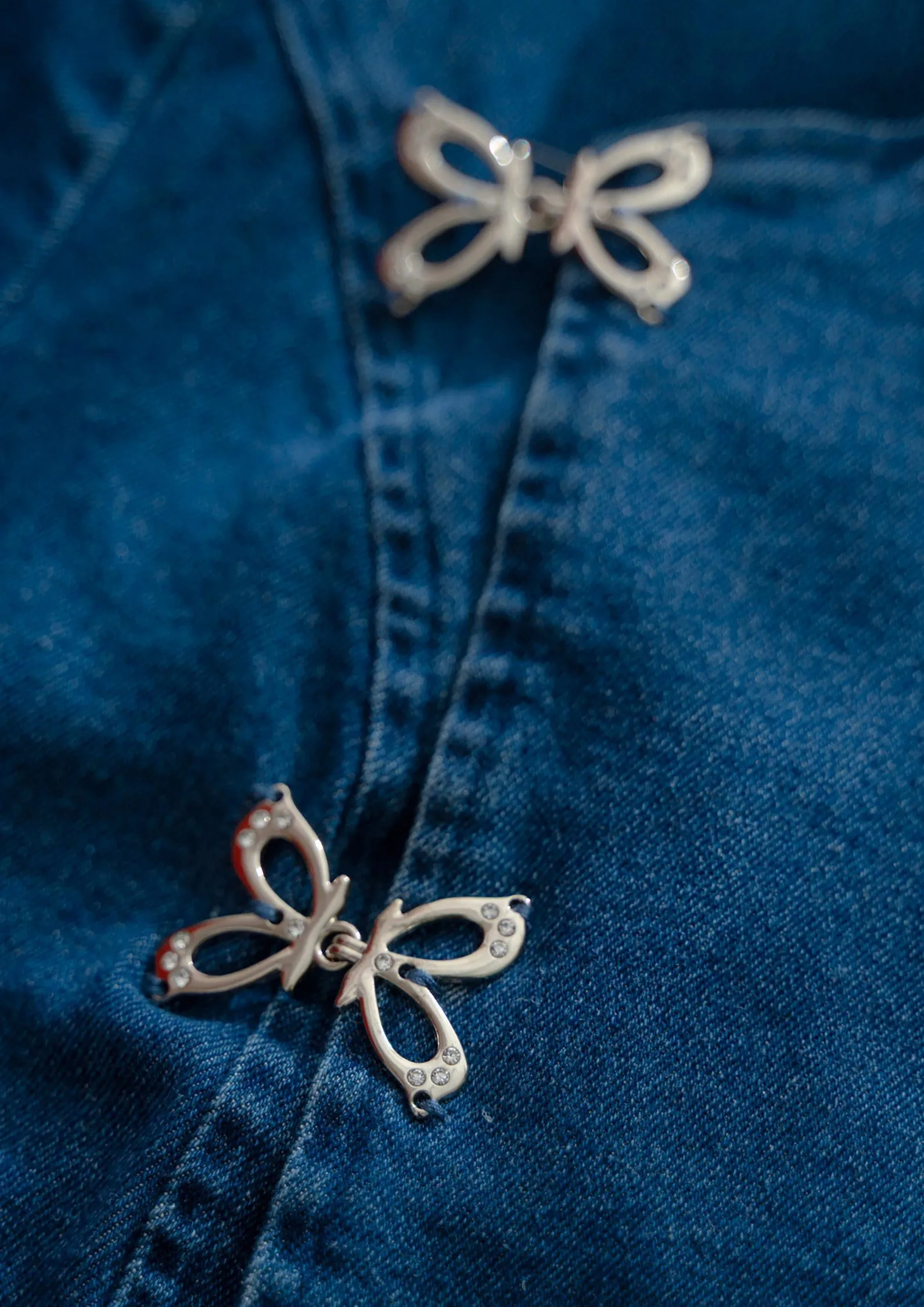 Denim Cheongsam-Inspired TOP ZBP5164